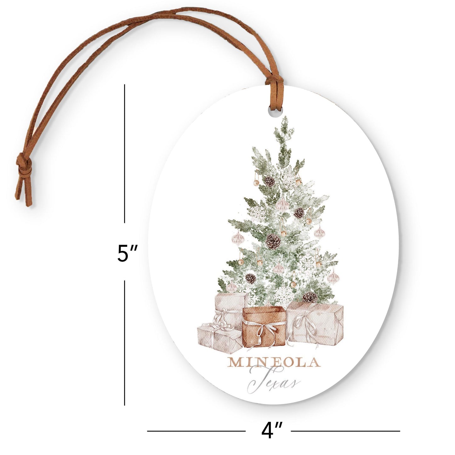 Oval Ornament-Crystal Cottage Tree Mineola Texas