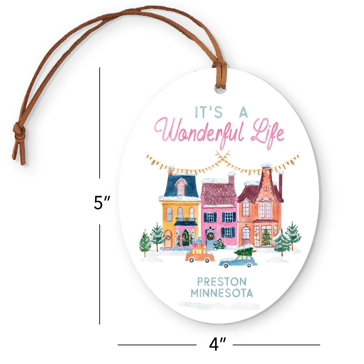 Oval Ornament-It's A Wonderful Life Preston Minnesota -3