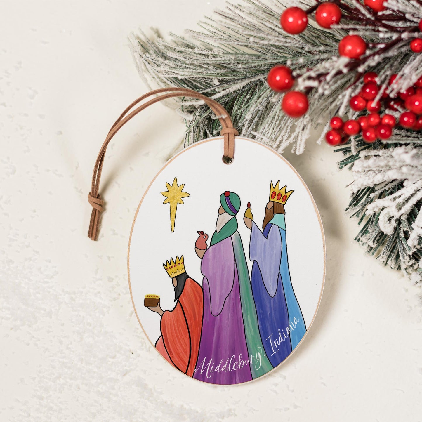 Oval Ornament-Royal Wise Men Middlebury Indiana -1