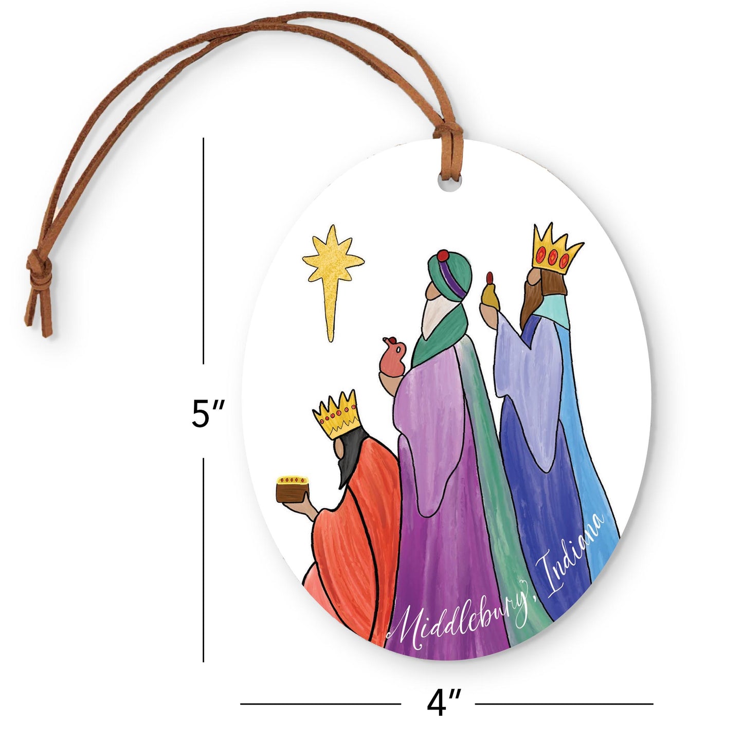 Oval Ornament-Royal Wise Men Middlebury Indiana -3