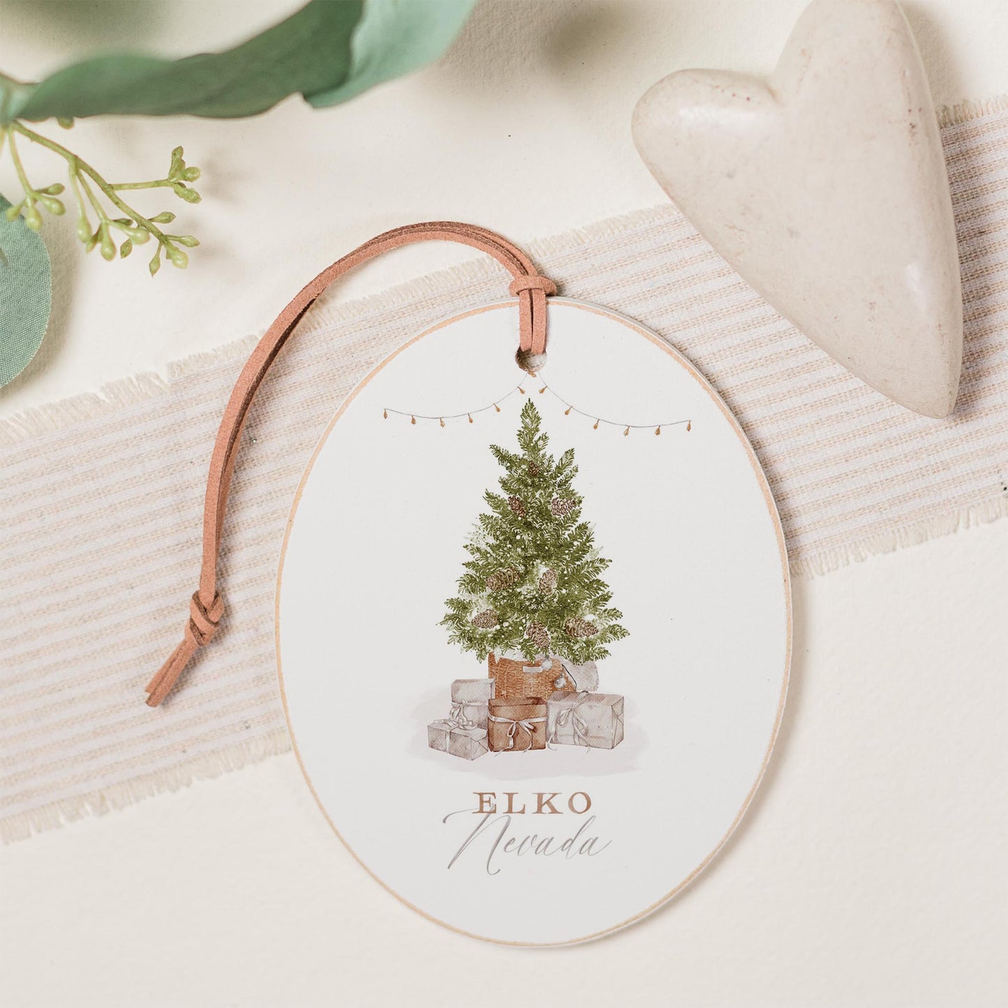 Oval Ornament-Cottage Tree Elko Nevada -0