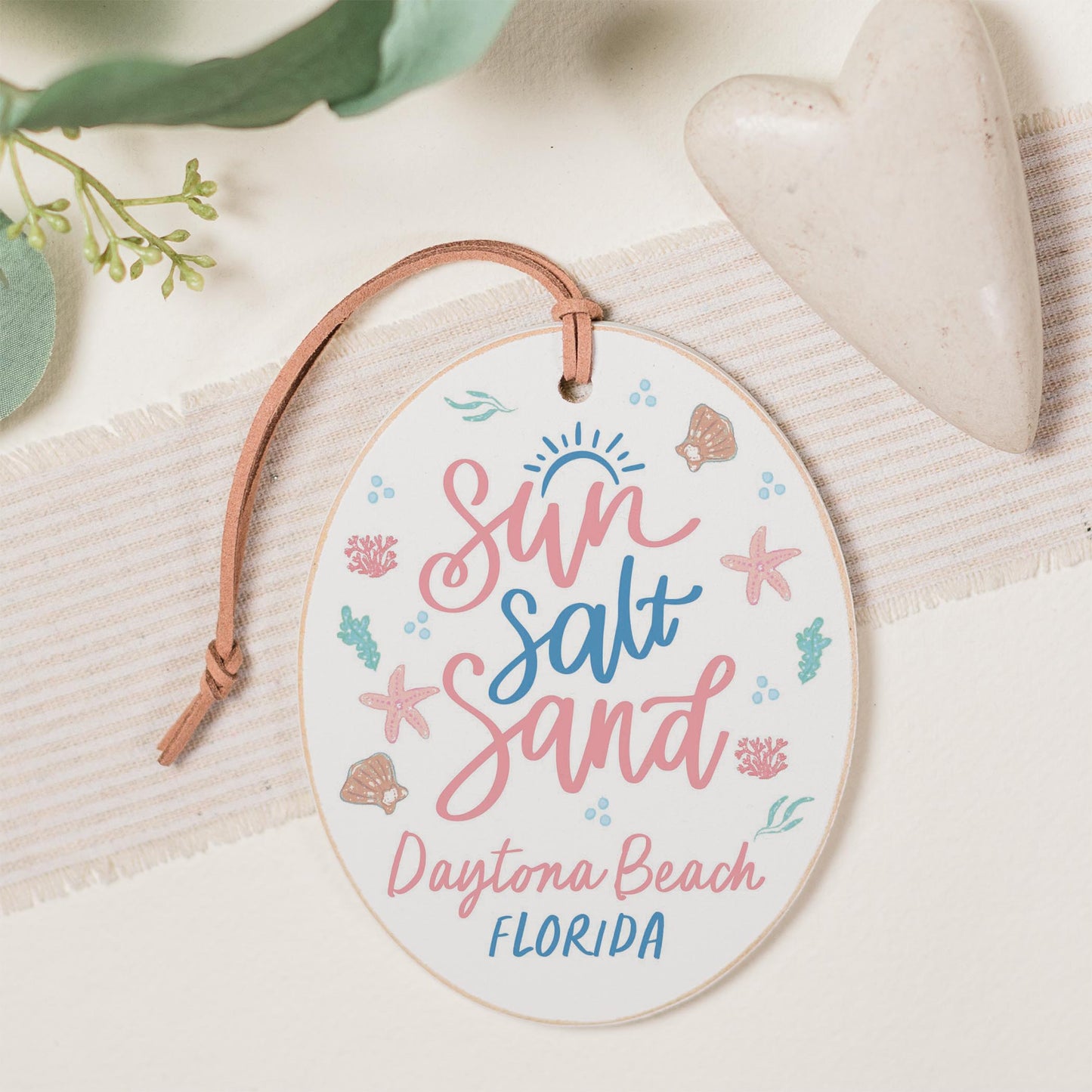Oval Ornament-City & State Coastal Sea Turtles -0