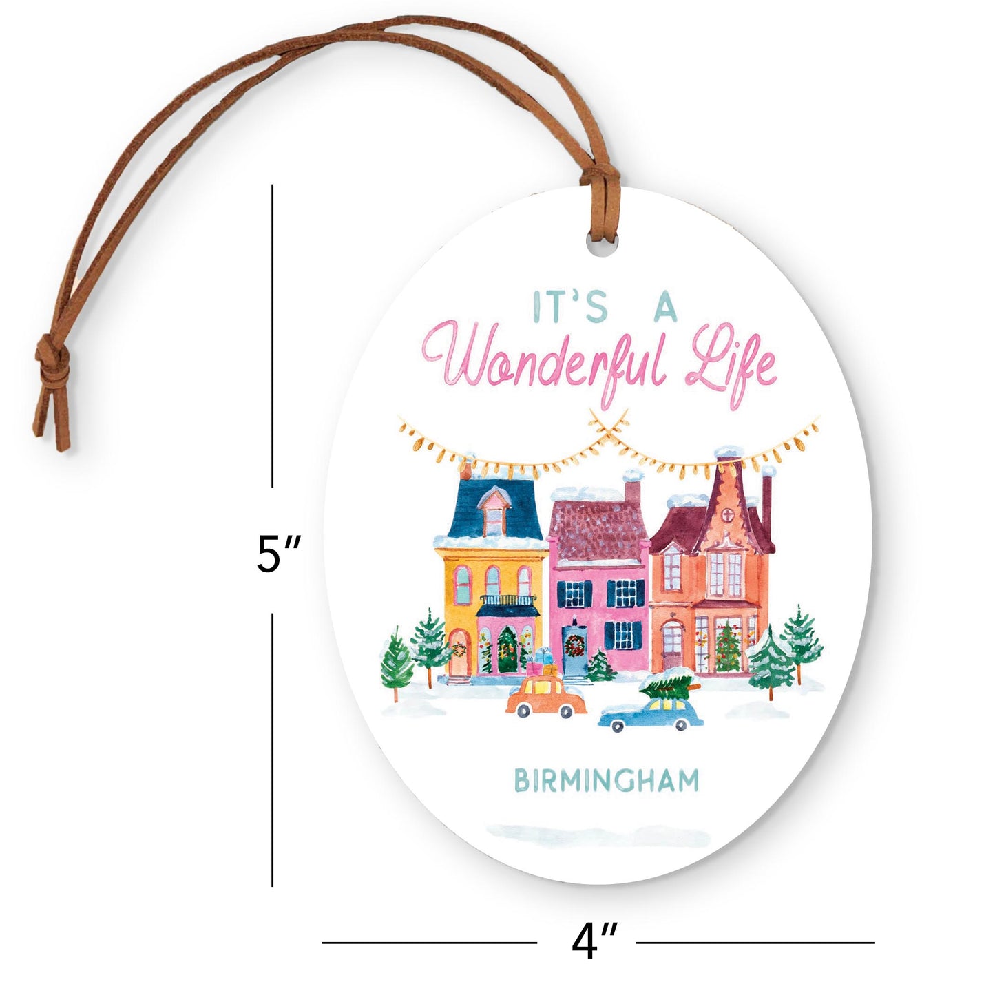 Oval Ornament-It's A Wonderful Life Birmingham Alabama -3