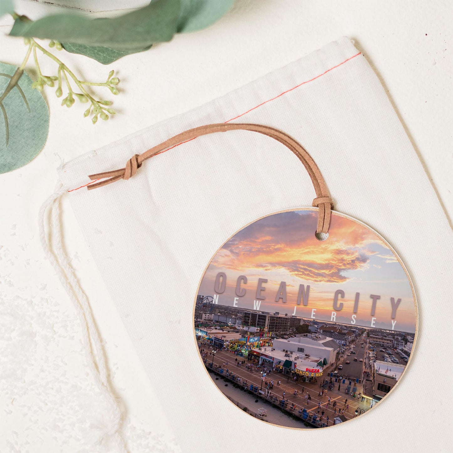 4" Round Ornament-Manco Sunset -1