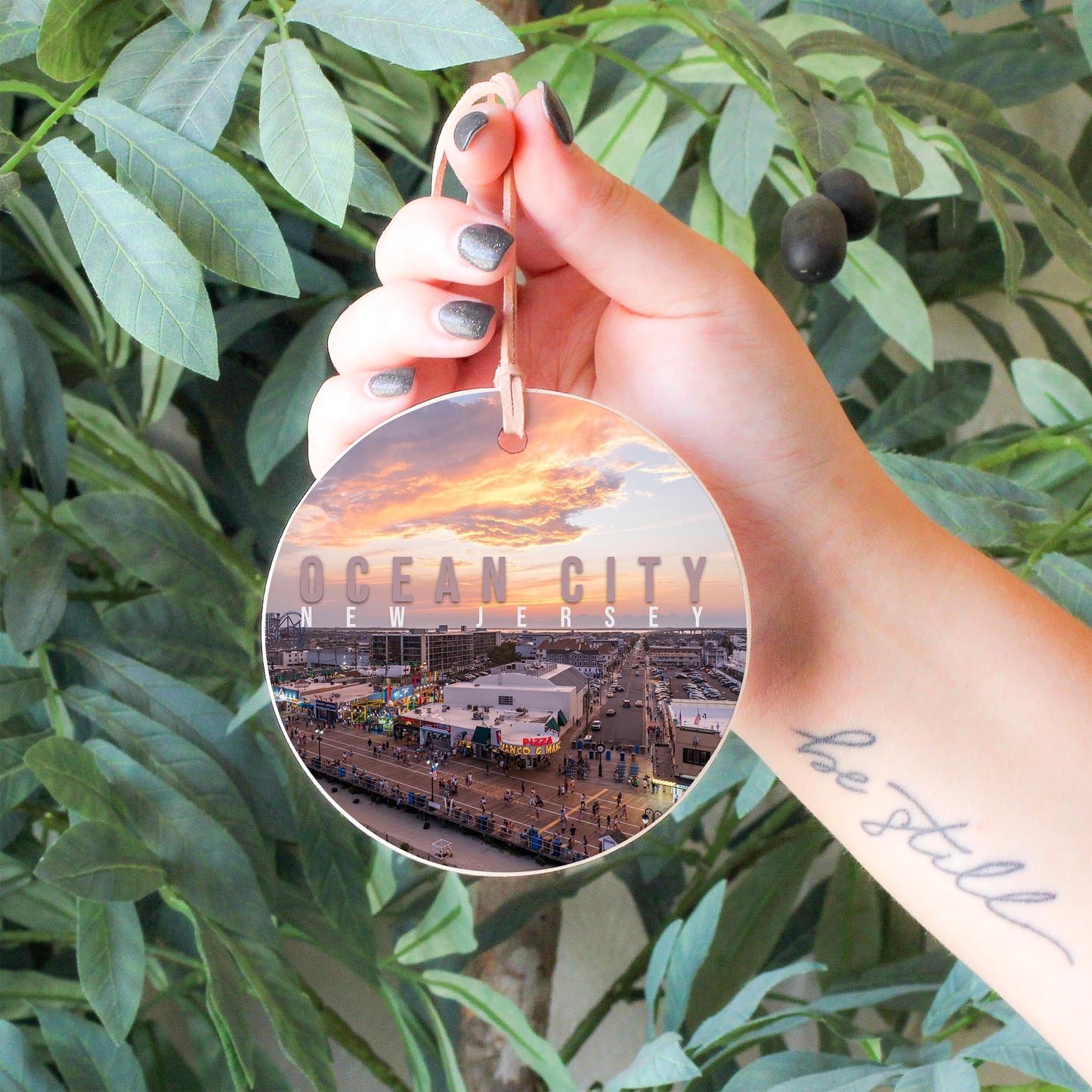 4" Round Ornament-Manco Sunset -4