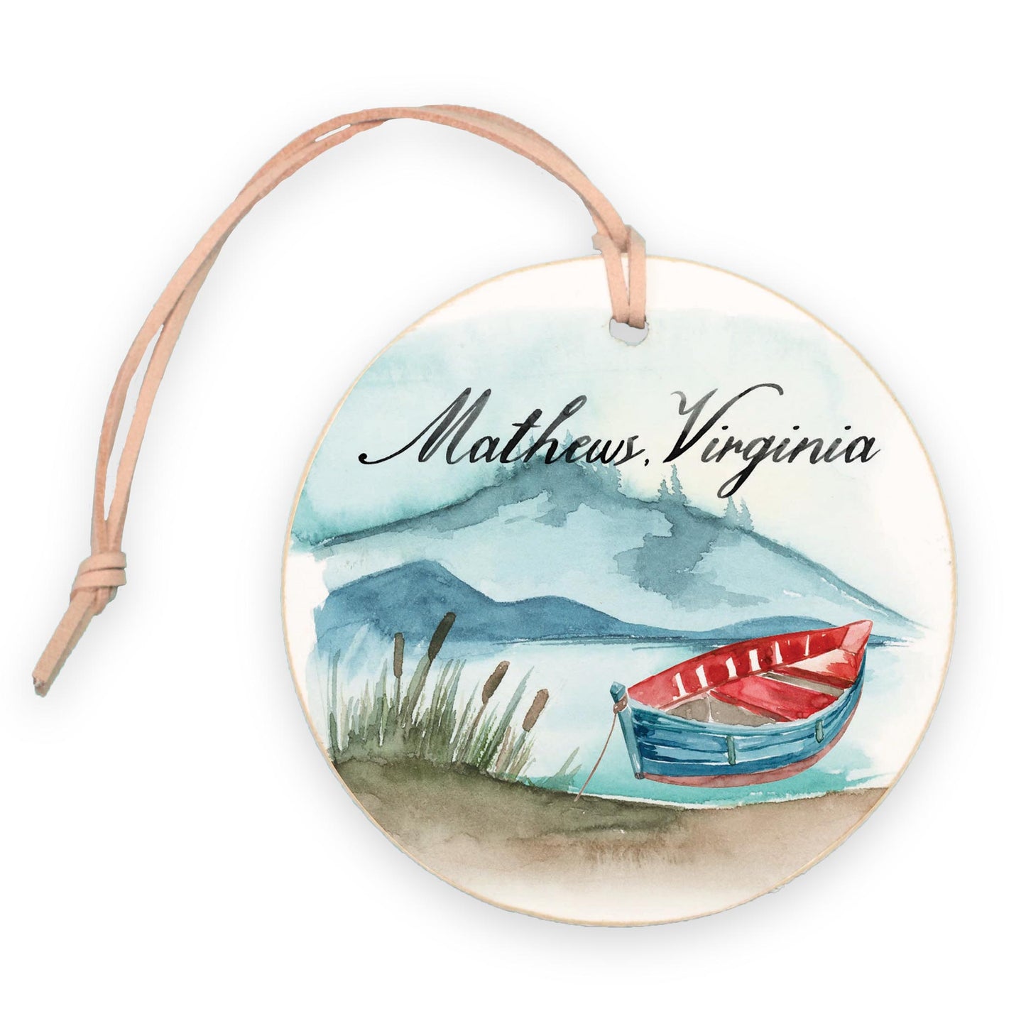4" Round Ornament-Lake Life Mathews Virginia -0