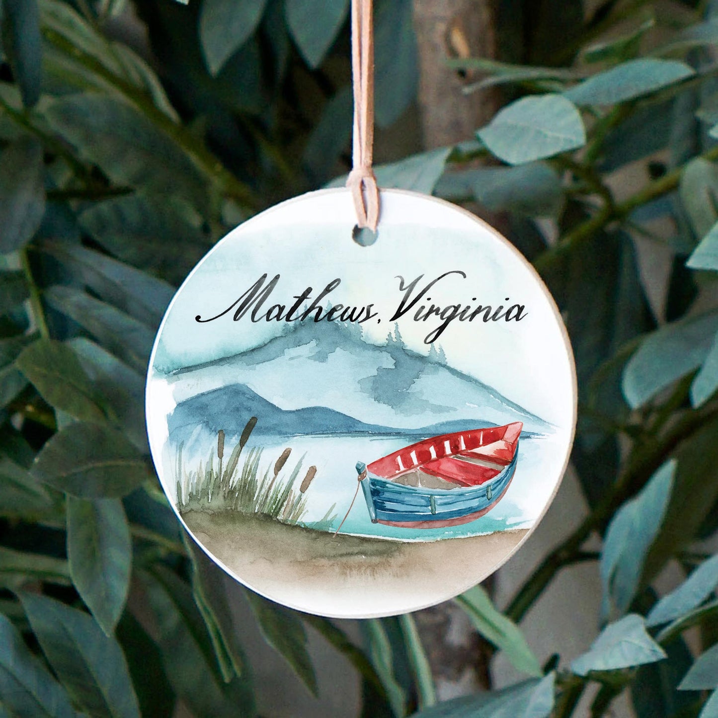 4" Round Ornament-Lake Life Mathews Virginia -2