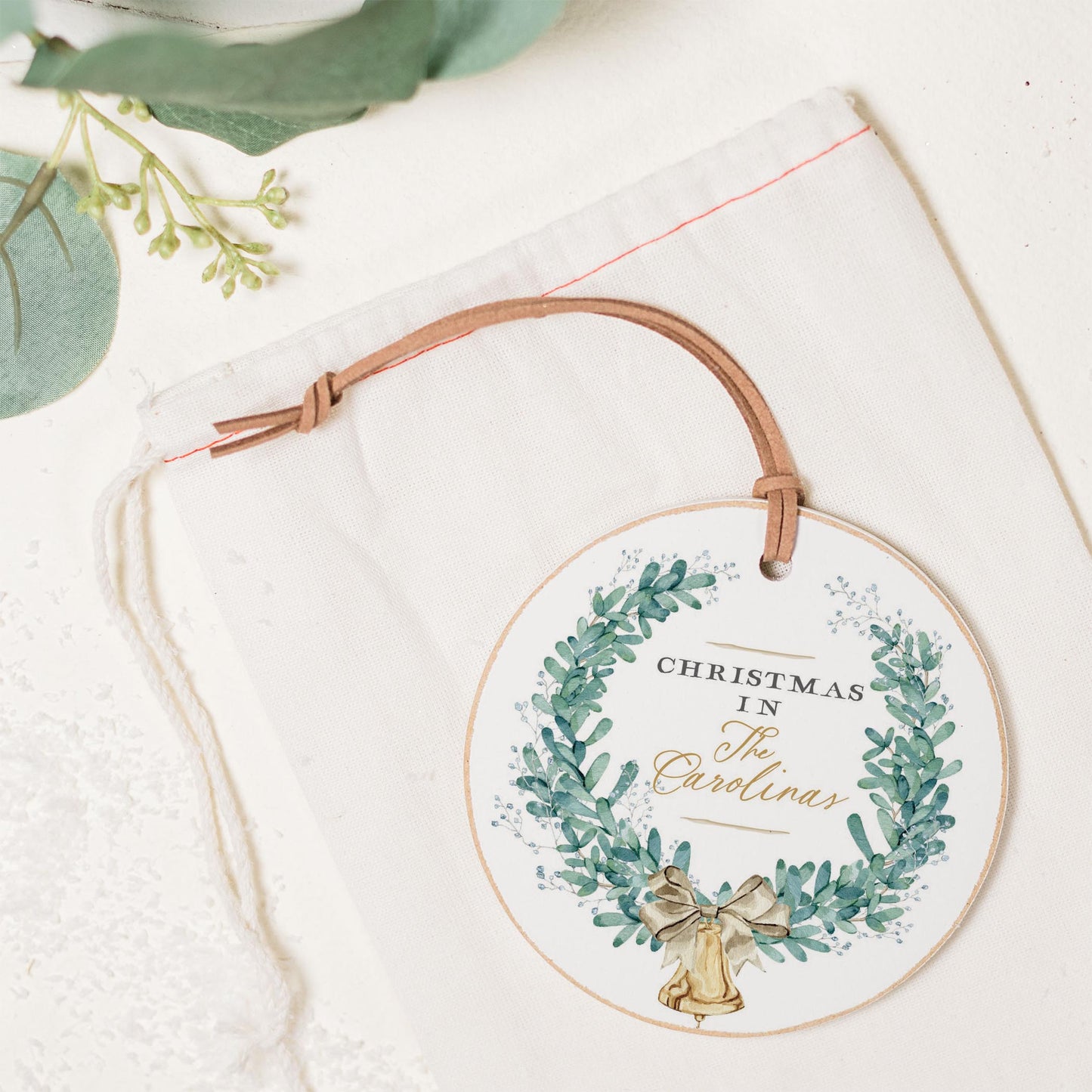 4" Round Ornament-Wreath Fort Mill South Carolina