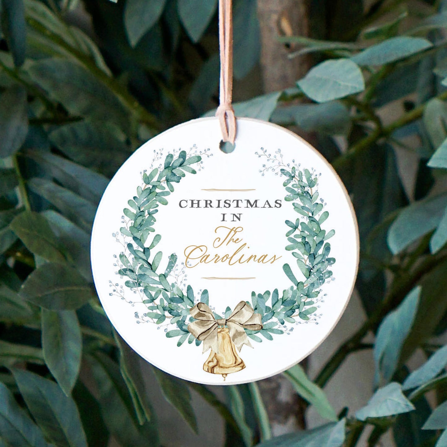 4" Round Ornament-Wreath Fort Mill South Carolina