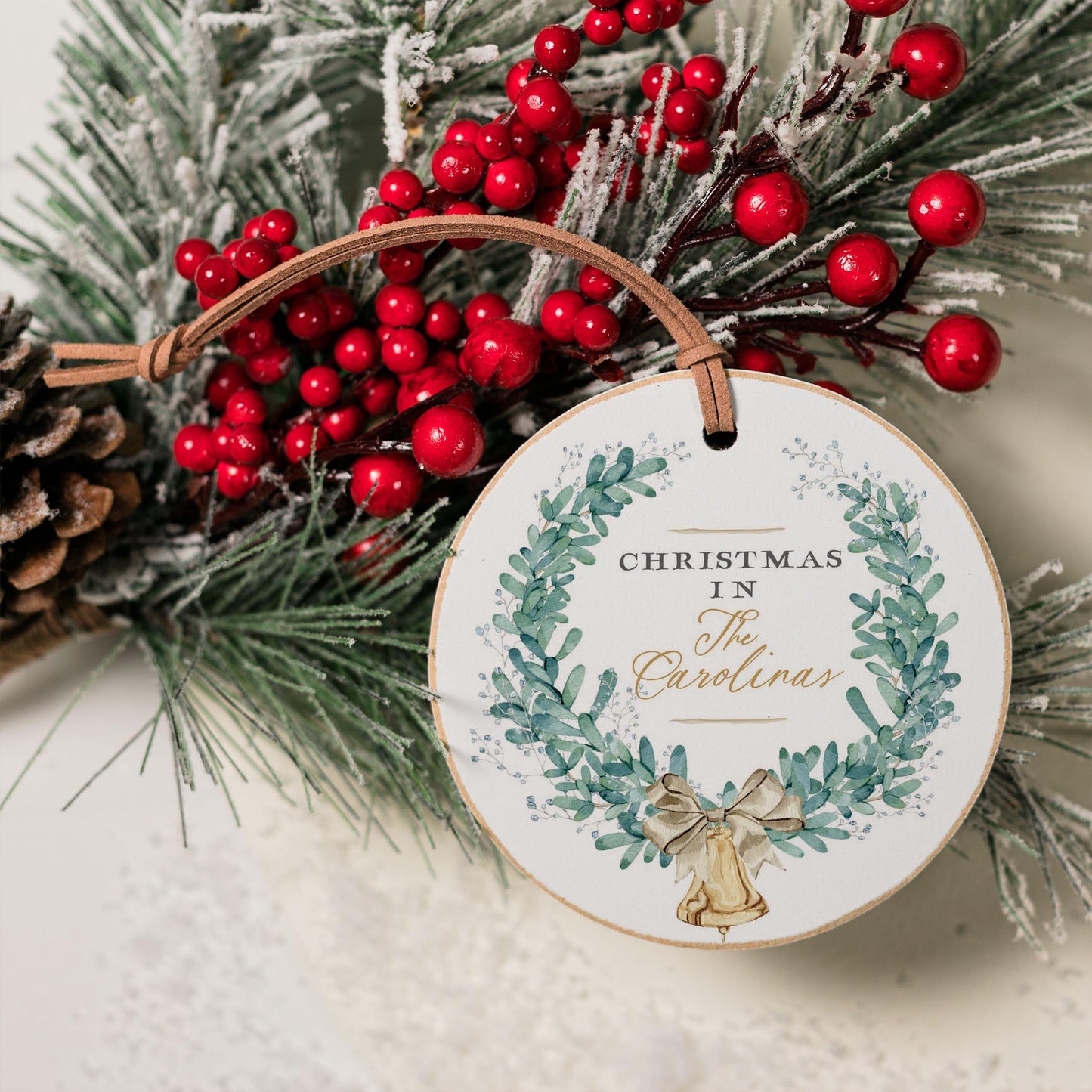 4" Round Ornament-Wreath Fort Mill South Carolina