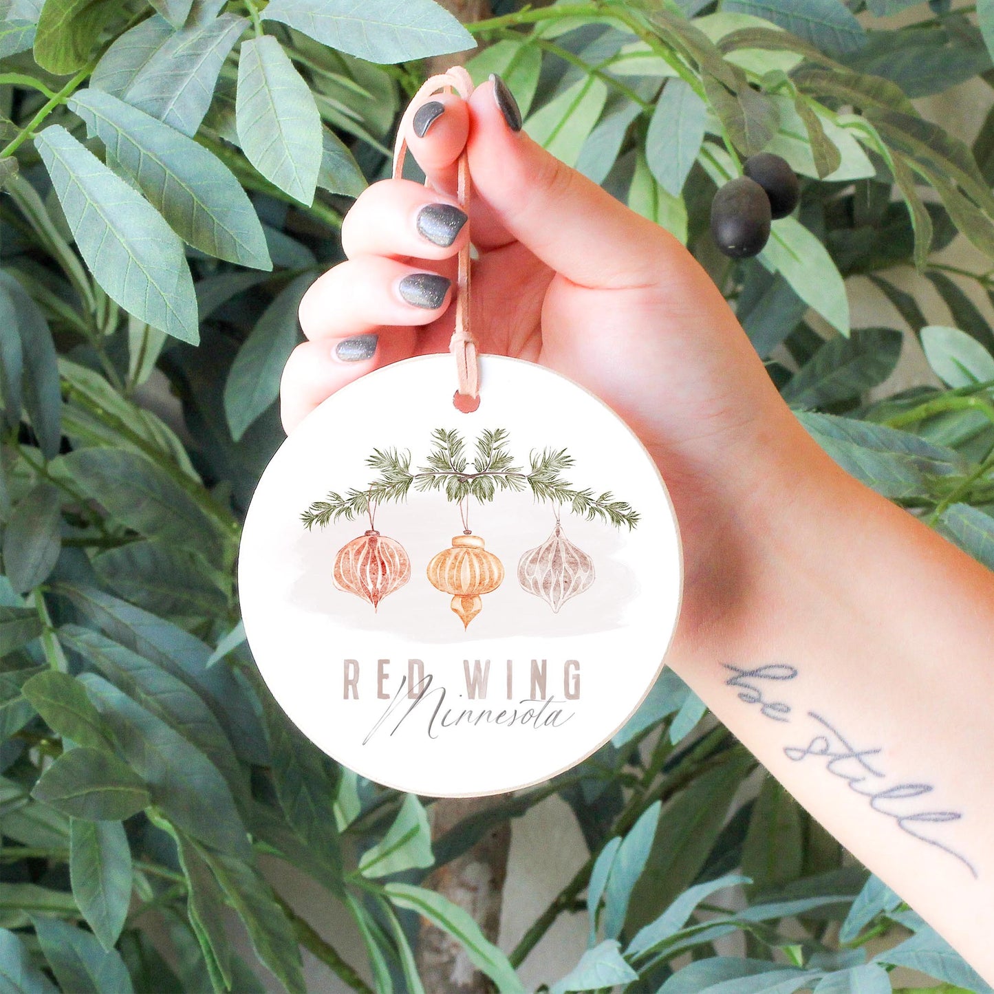 4" Round Ornament-Holiday Ornaments Red Wing Minnesota -4