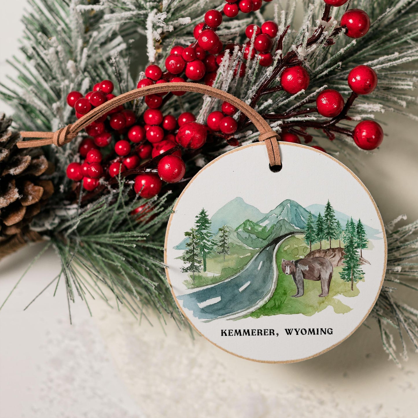 4" Round Ornament-Mountain Road Kemmerer Wyoming -3