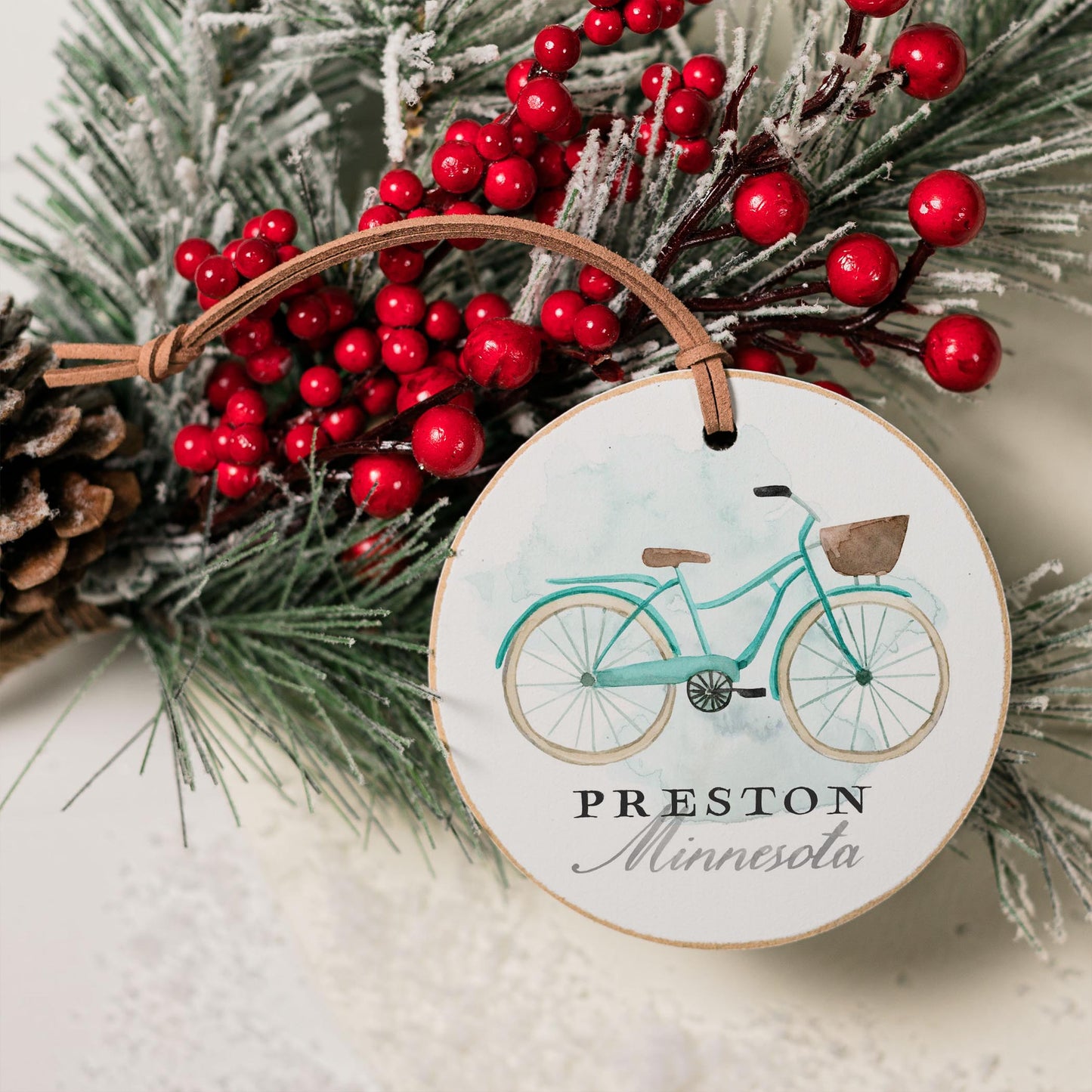 4" Round Ornament-Bike Preston Minnesota -3