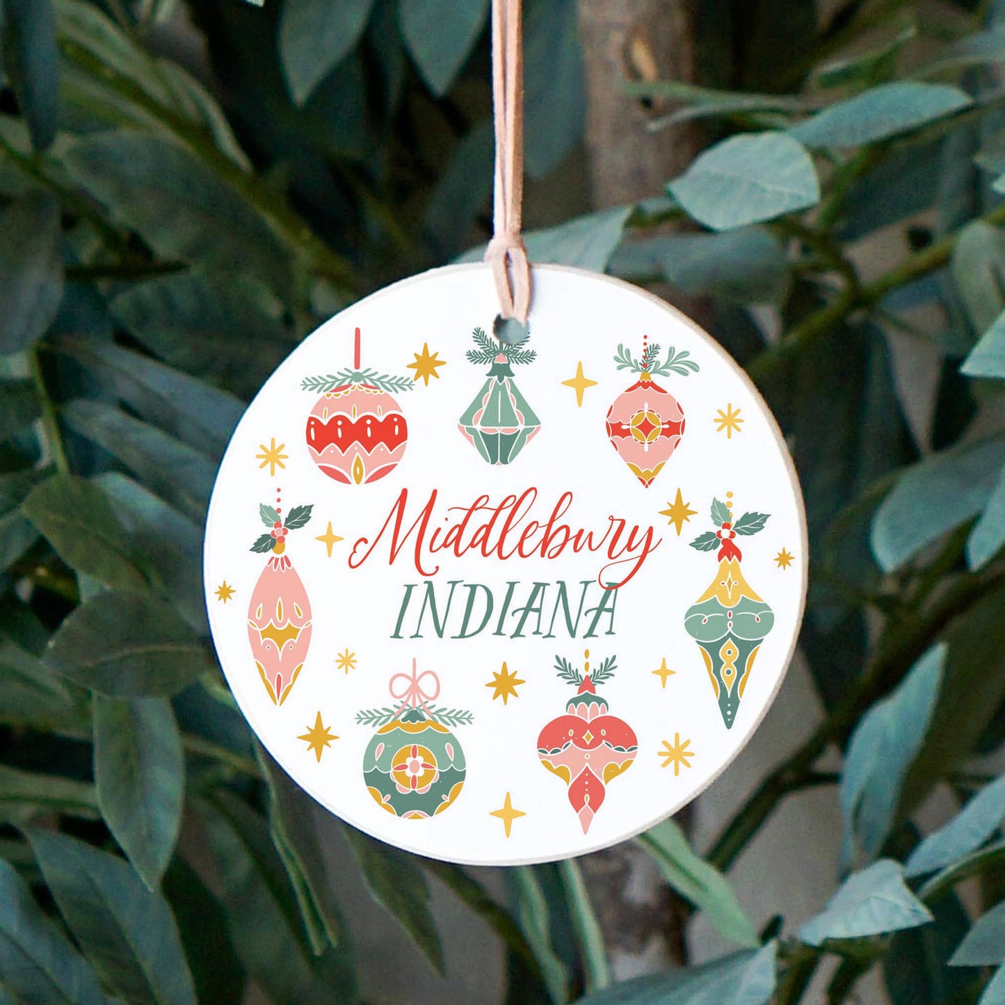 4" Round Ornament-Ornament Gems Middlebury Indiana -2