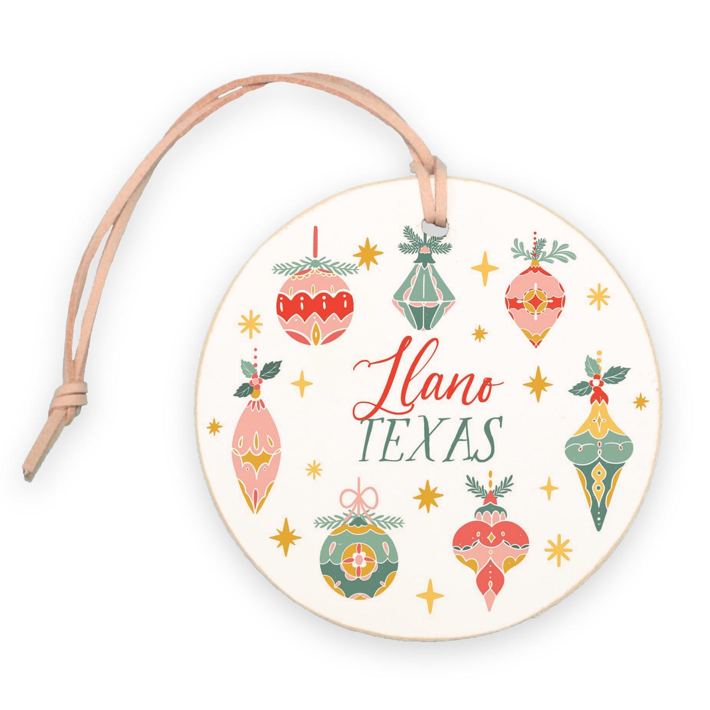 4" Round Ornament-Ornament Gems Llano Texas