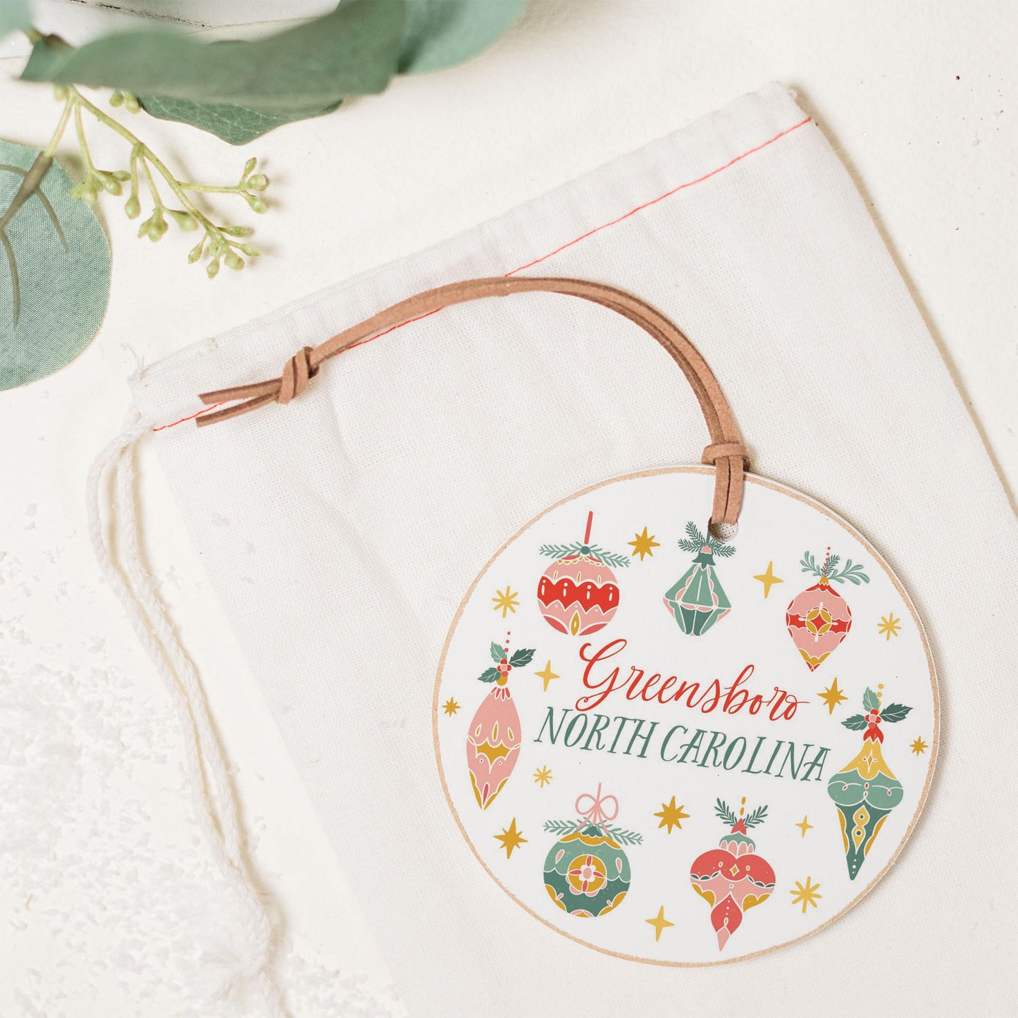 4" Round Ornament-Ornament Gems