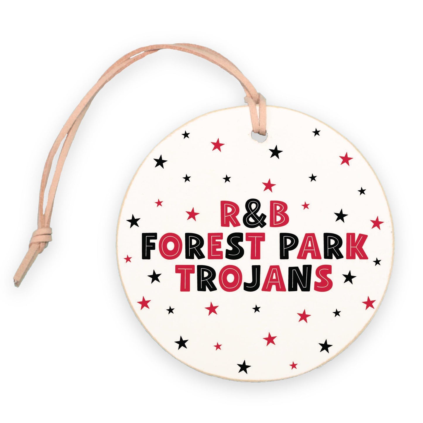 4" Round Ornament-Game Day Stars R&B Forest Park Trojans -0