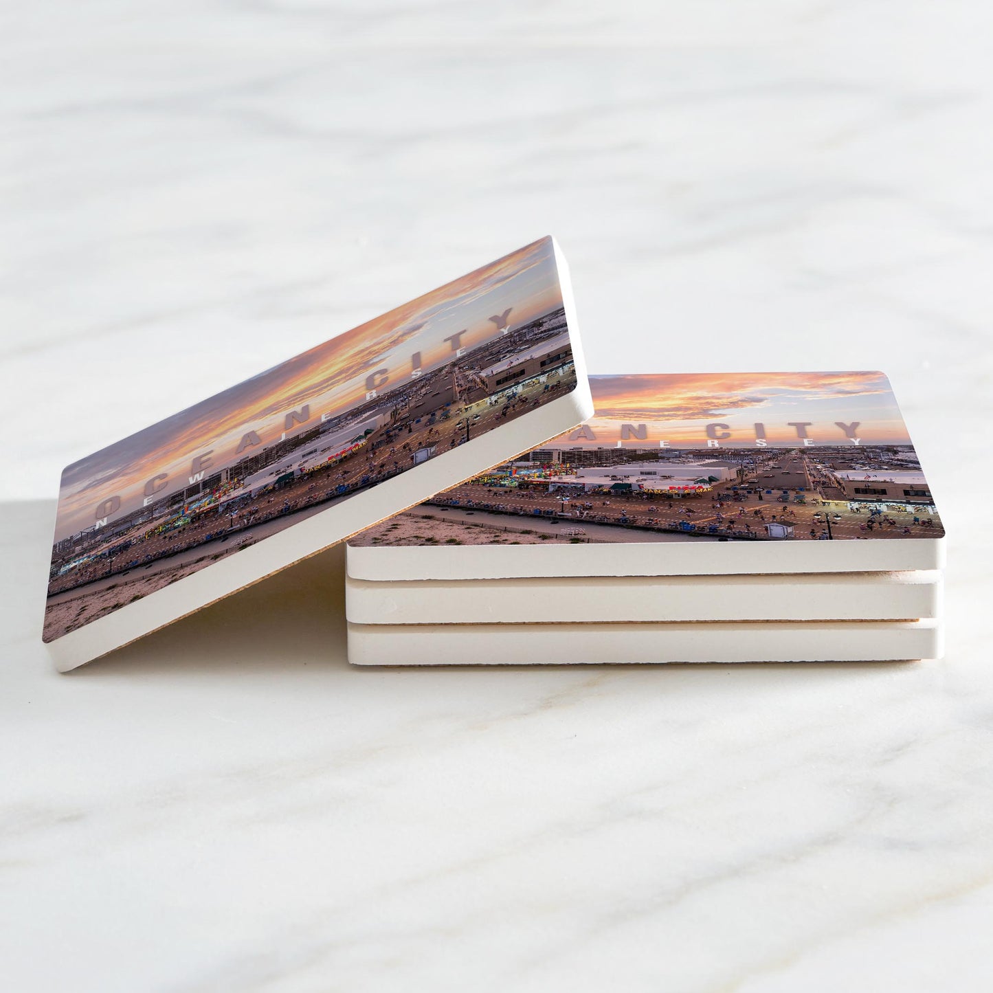 Ceramic Square Coaster 4-Set-Manco Sunset -2