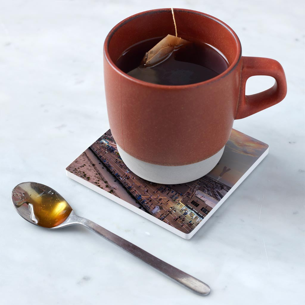 Ceramic Square Coaster-Manco Sunset -4