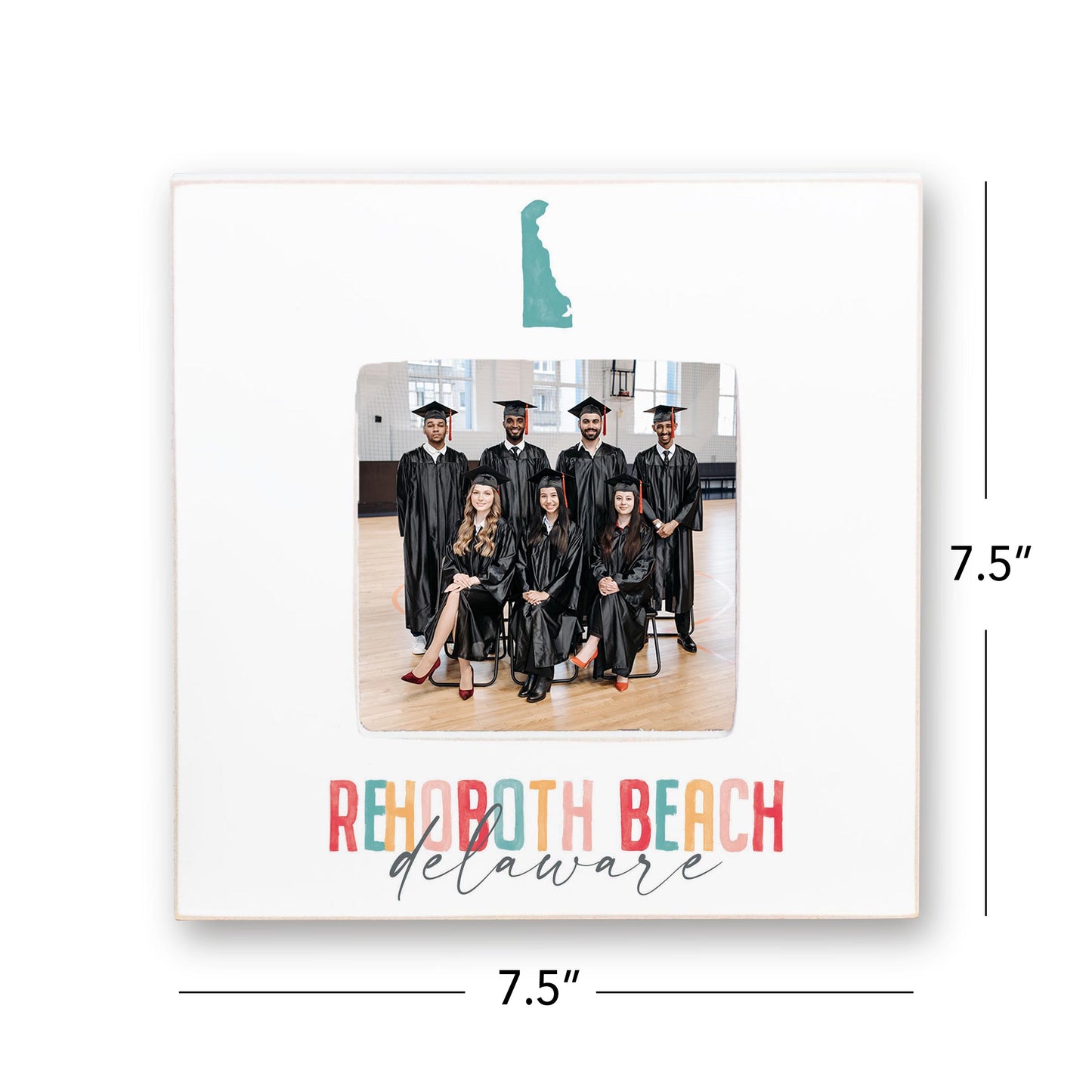 Simply Square Frame-Watercolor City Rehoboth Beach Delaware -4