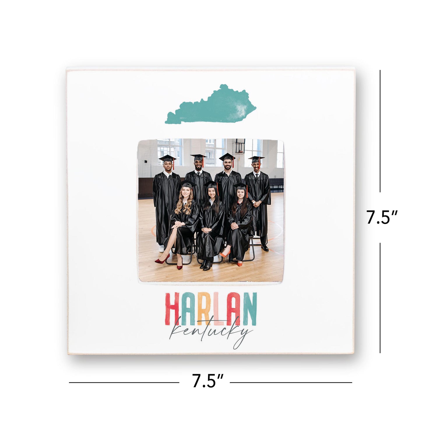 Simply Square Frame-Watercolor City Harlan Kentucky -4