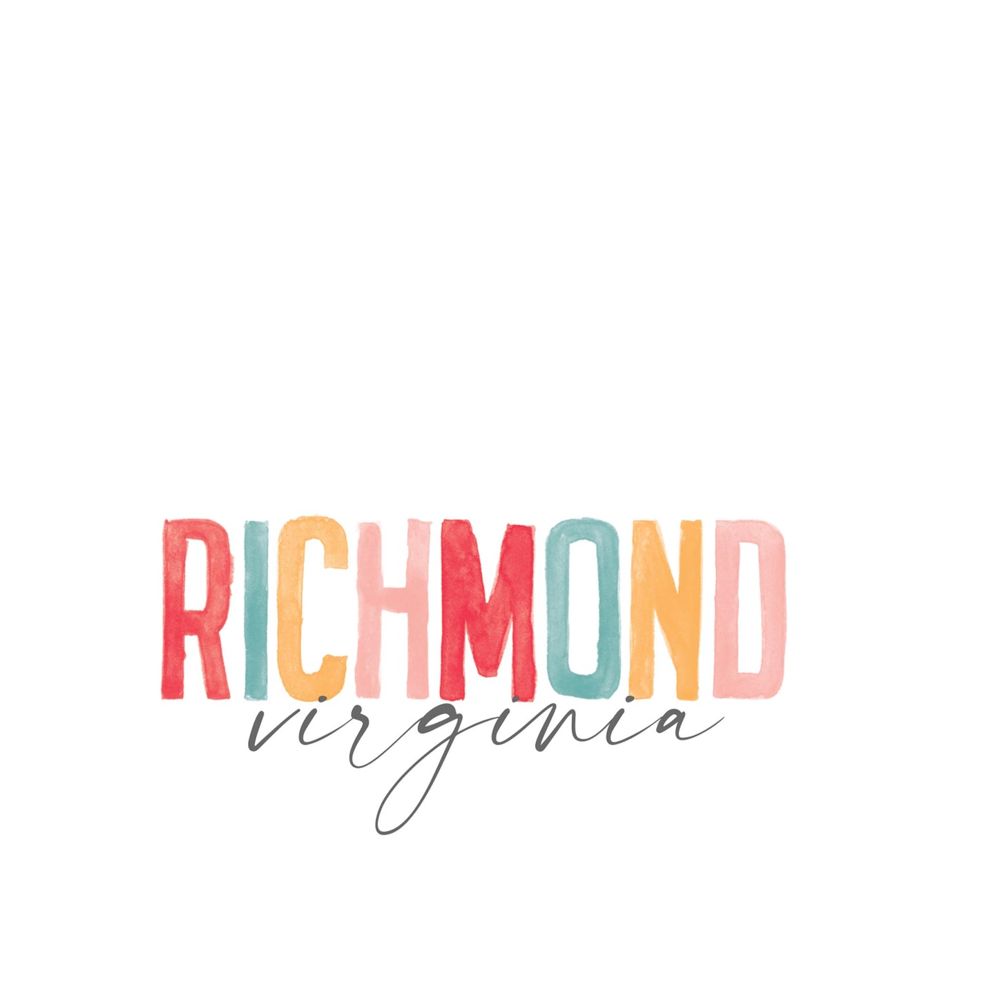 Vinyl Sticker-Watercolor City Richmond Virginia