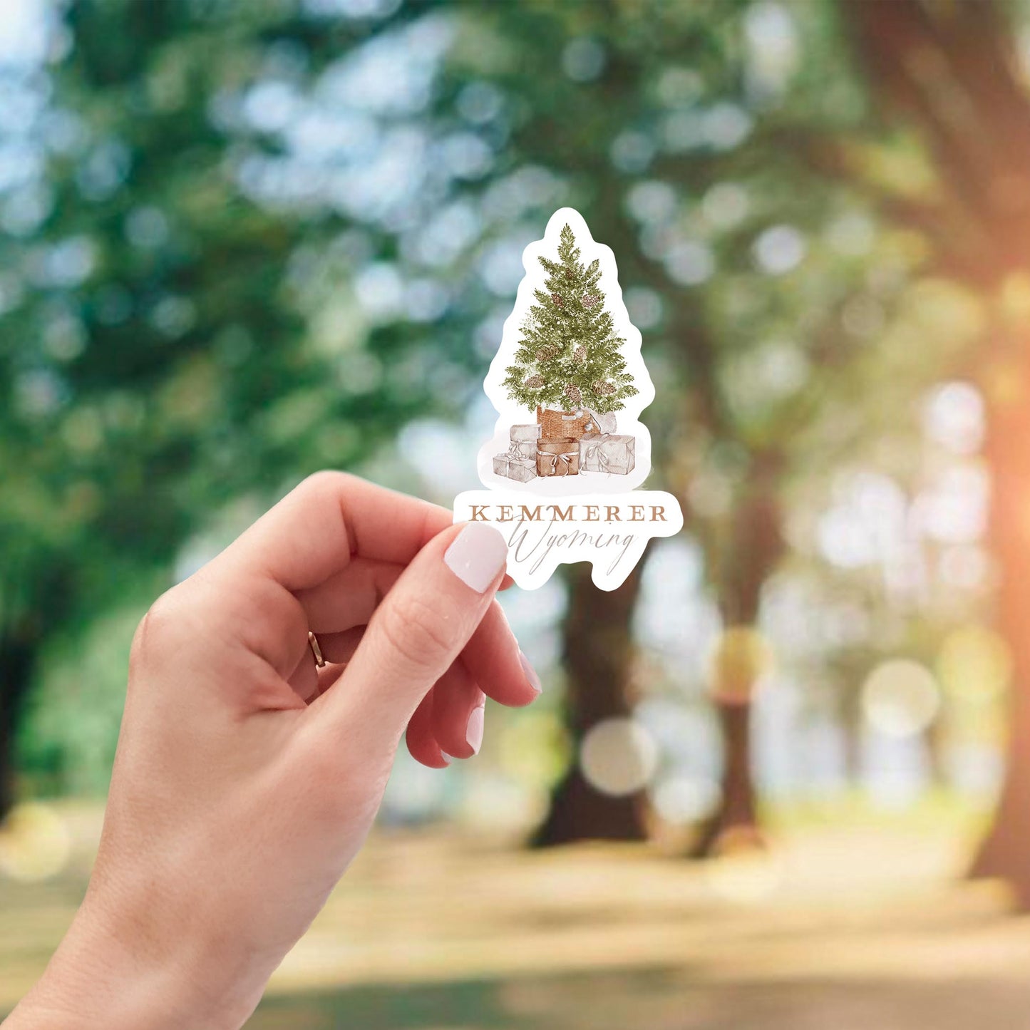 Vinyl Sticker-Cottage Tree Kemmerer Wyoming -2