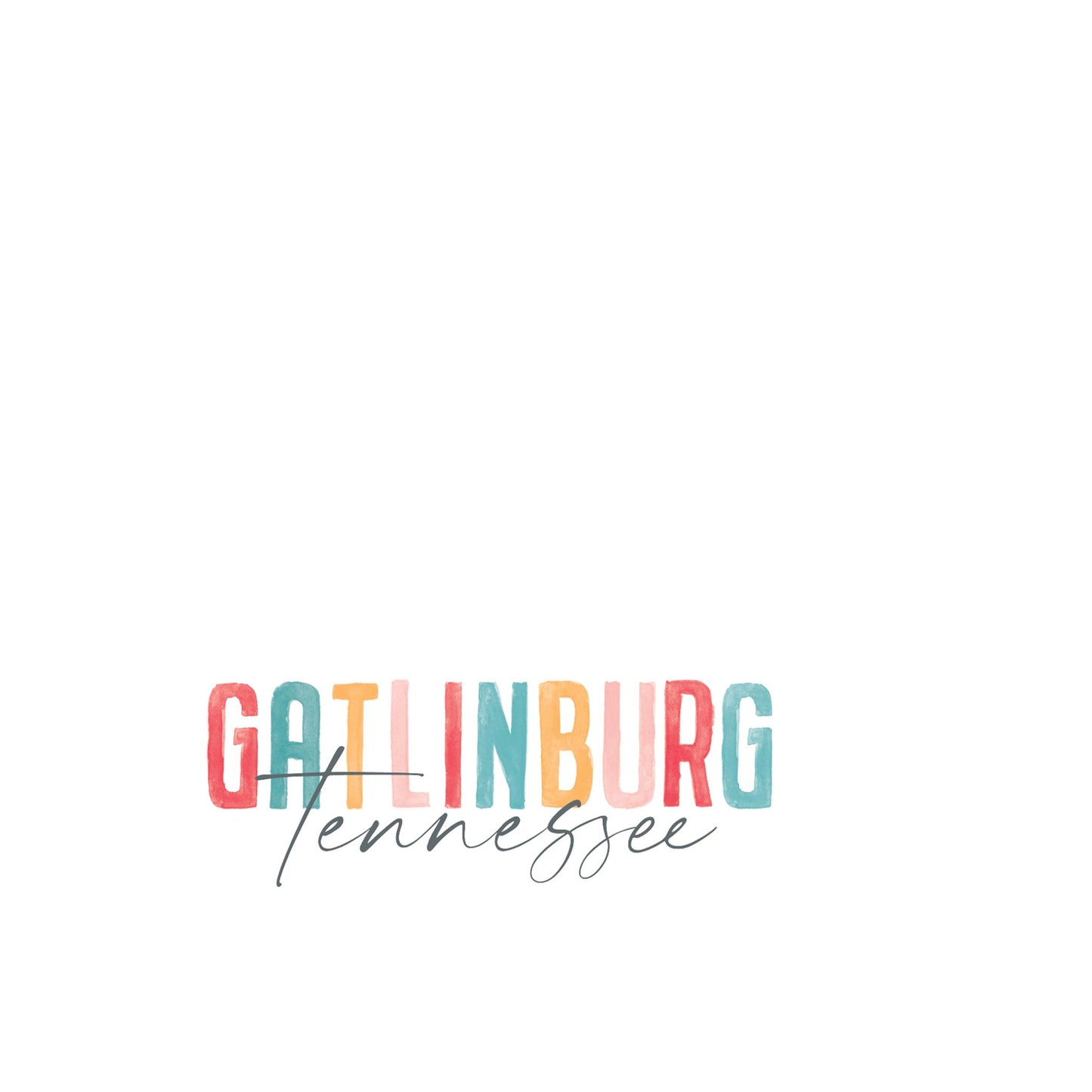 Vinyl Sticker-Watercolor City Gatlinburg Tennessee