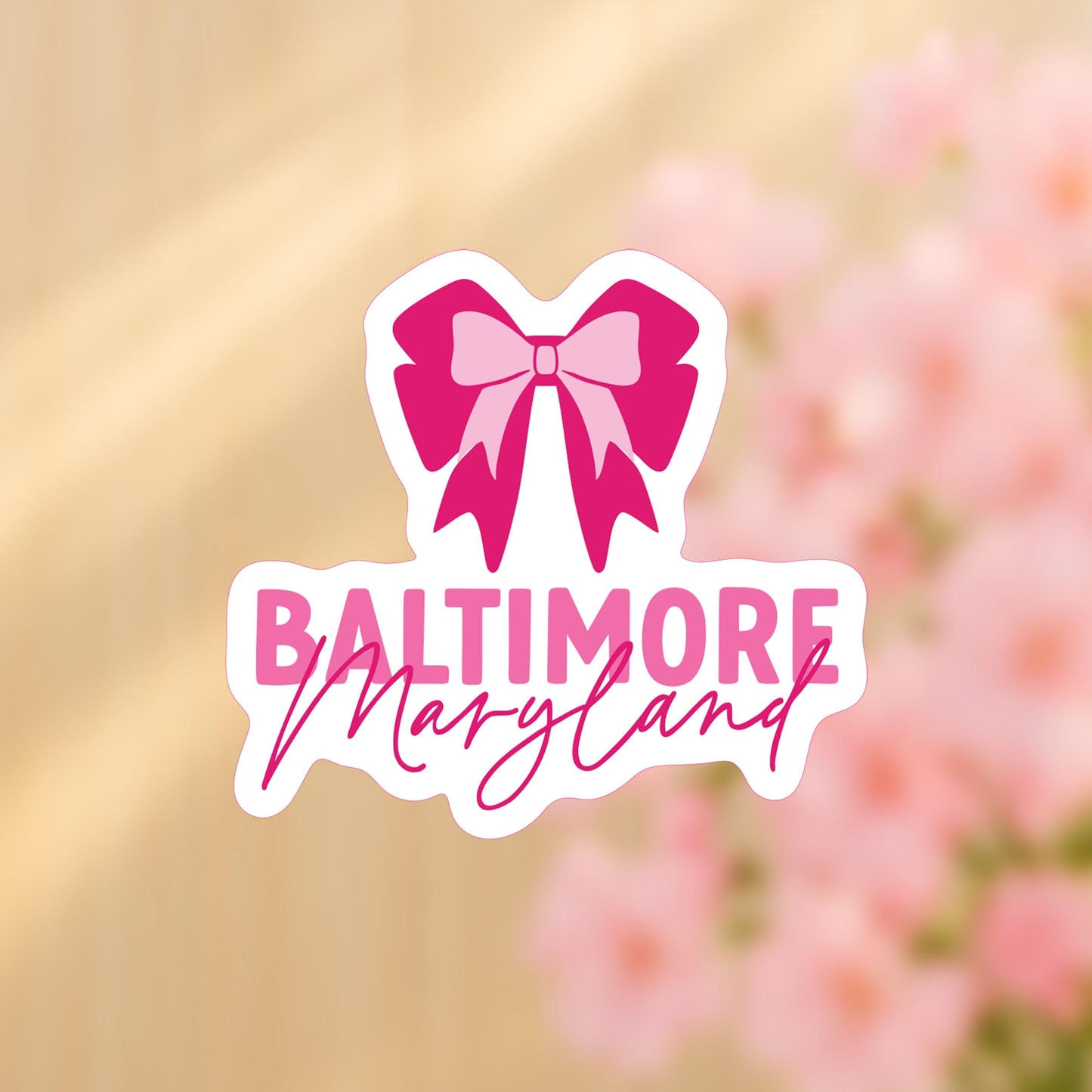 Vinyl Sticker-Love+Local Bonita Bows -4