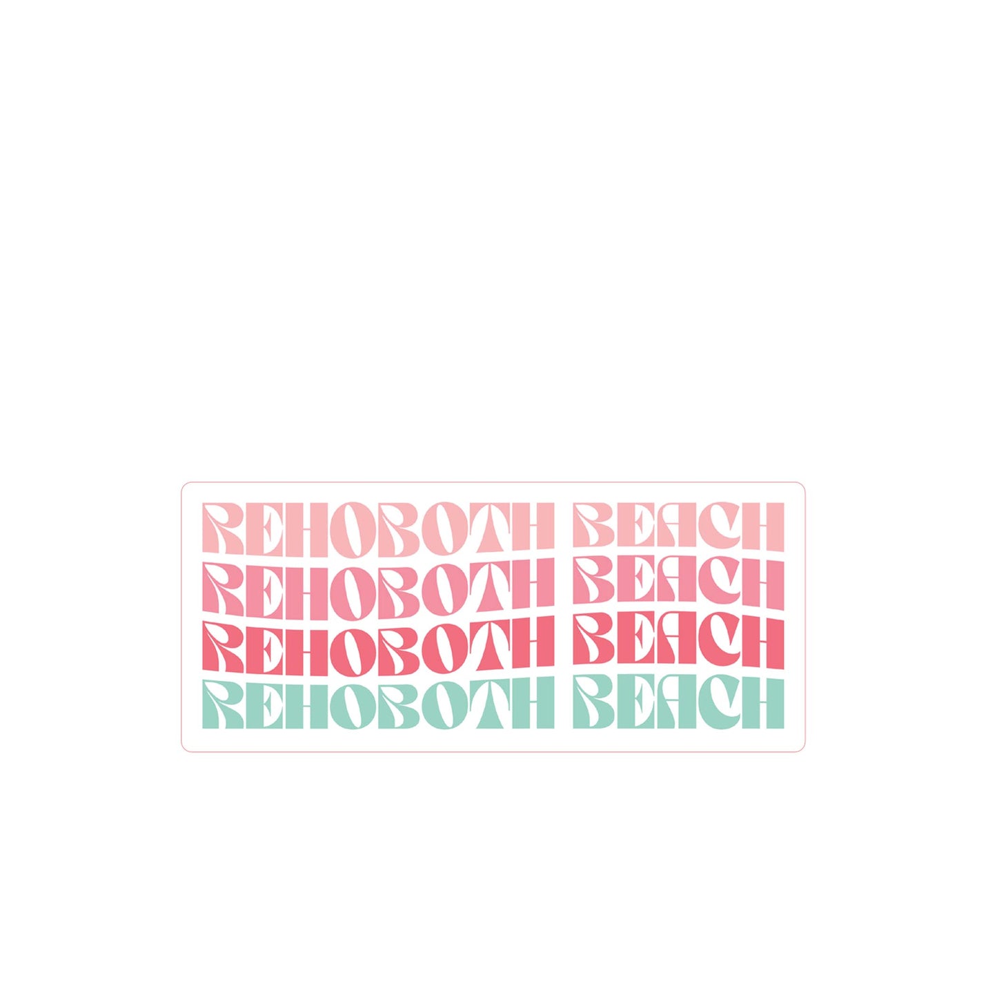 Vinyl Sticker-Retro Wave Rehoboth Beach -3
