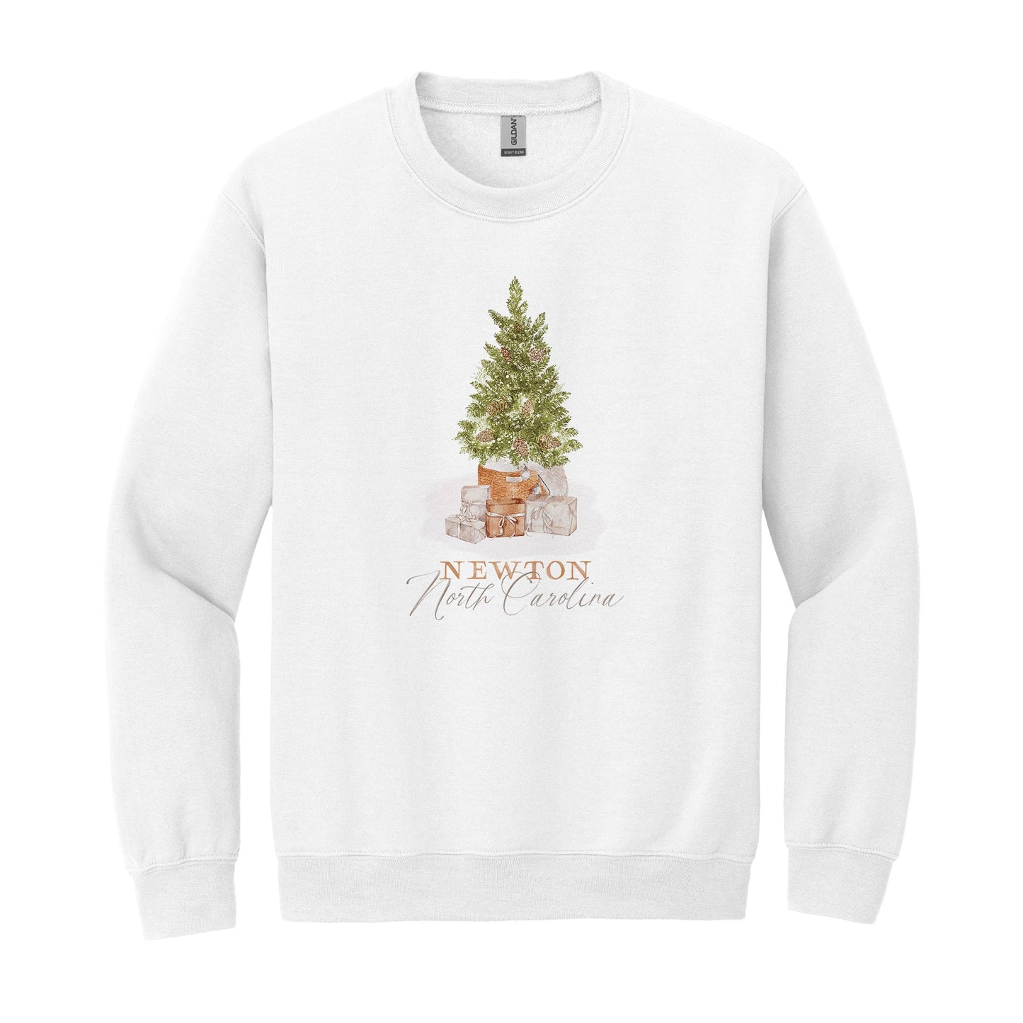 Gildan Sweatshirt White-Cottage Tree Newton North Carolina