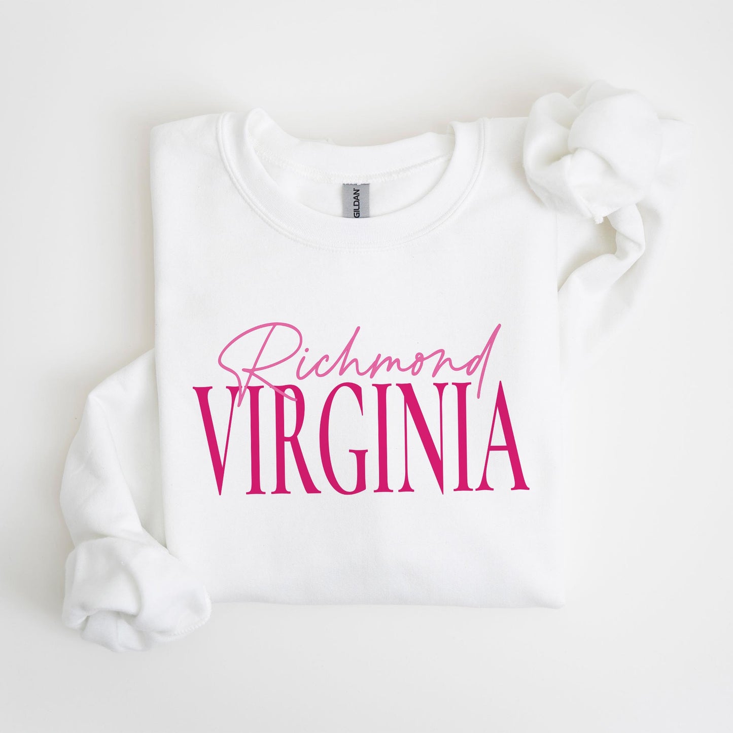 Gildan Sweatshirt White-Love+Local Bonita Bows -4