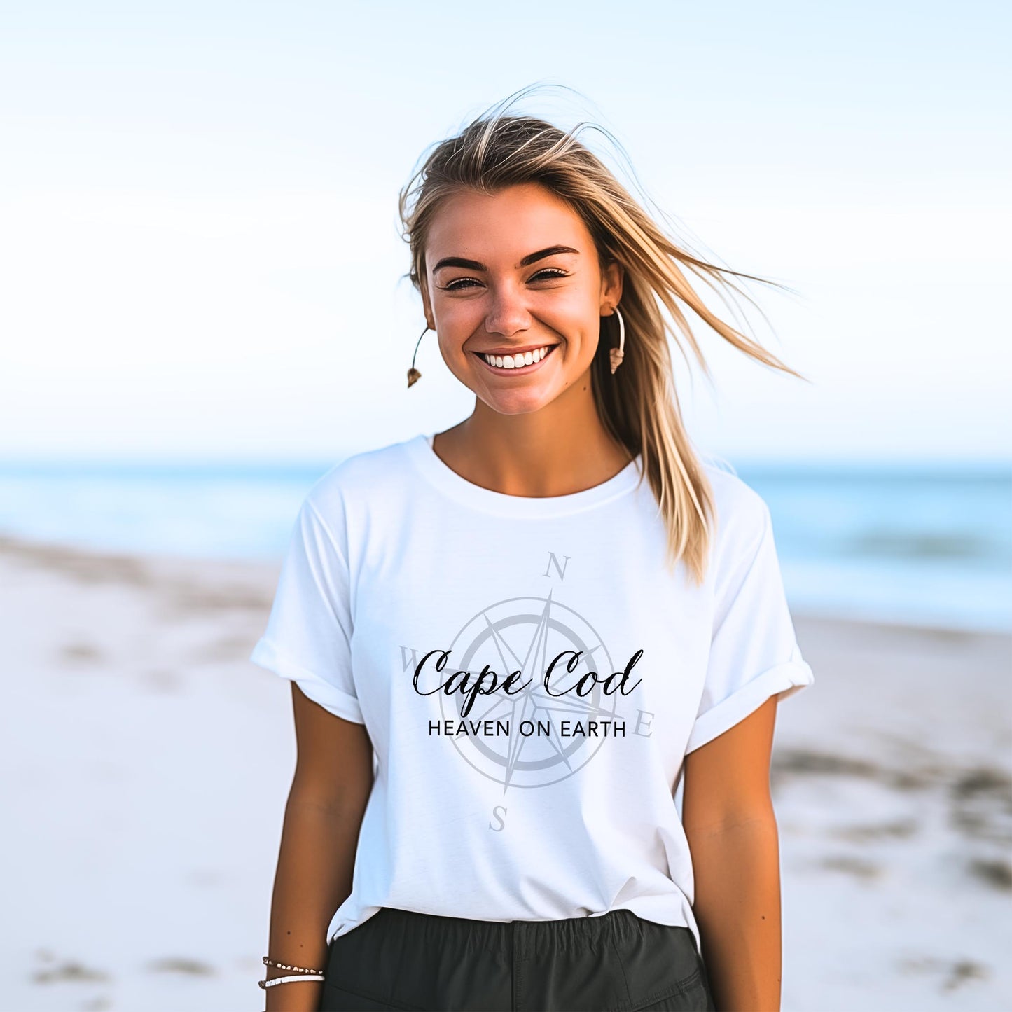 Bella Canvas T-Shirt White-Cape Cod Heaven On Earth