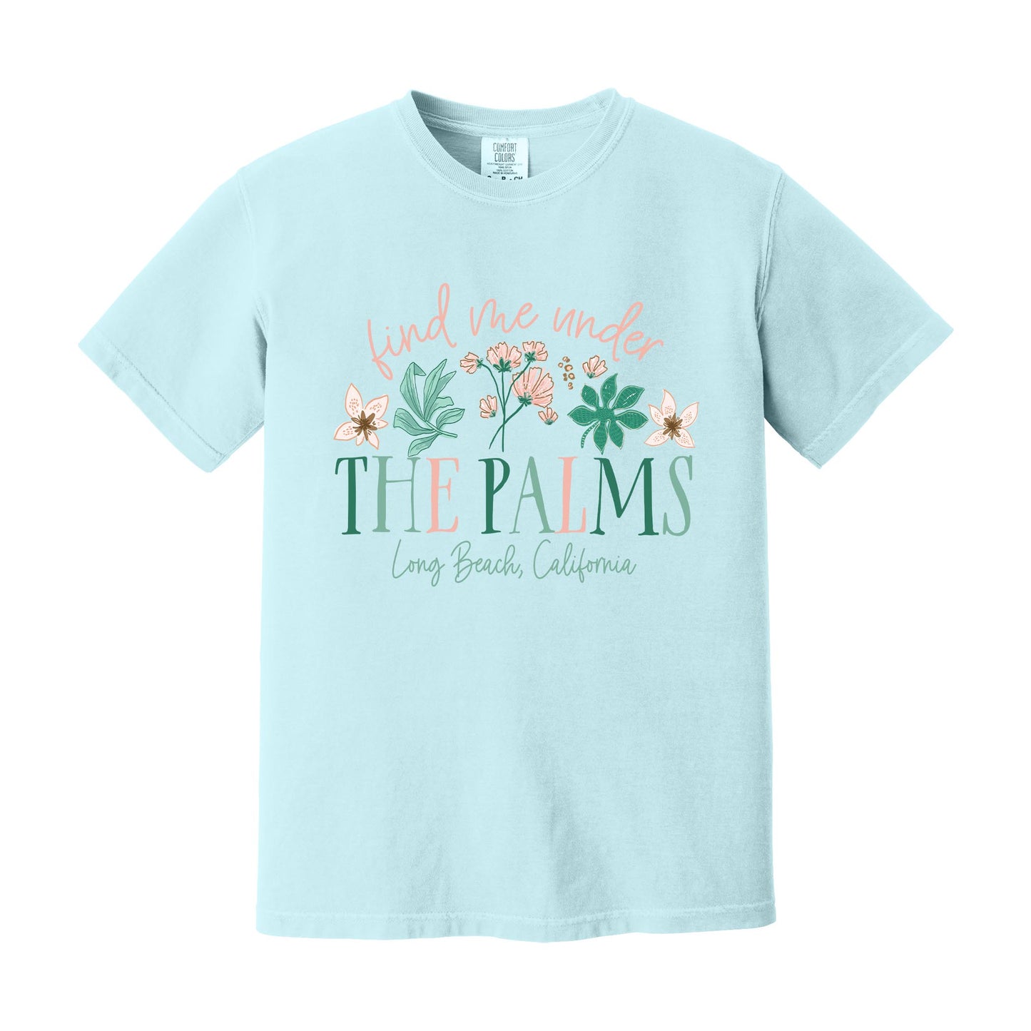 Comfort Colors® T-Shirt Chambray-Love+Local Lush Tropics -0