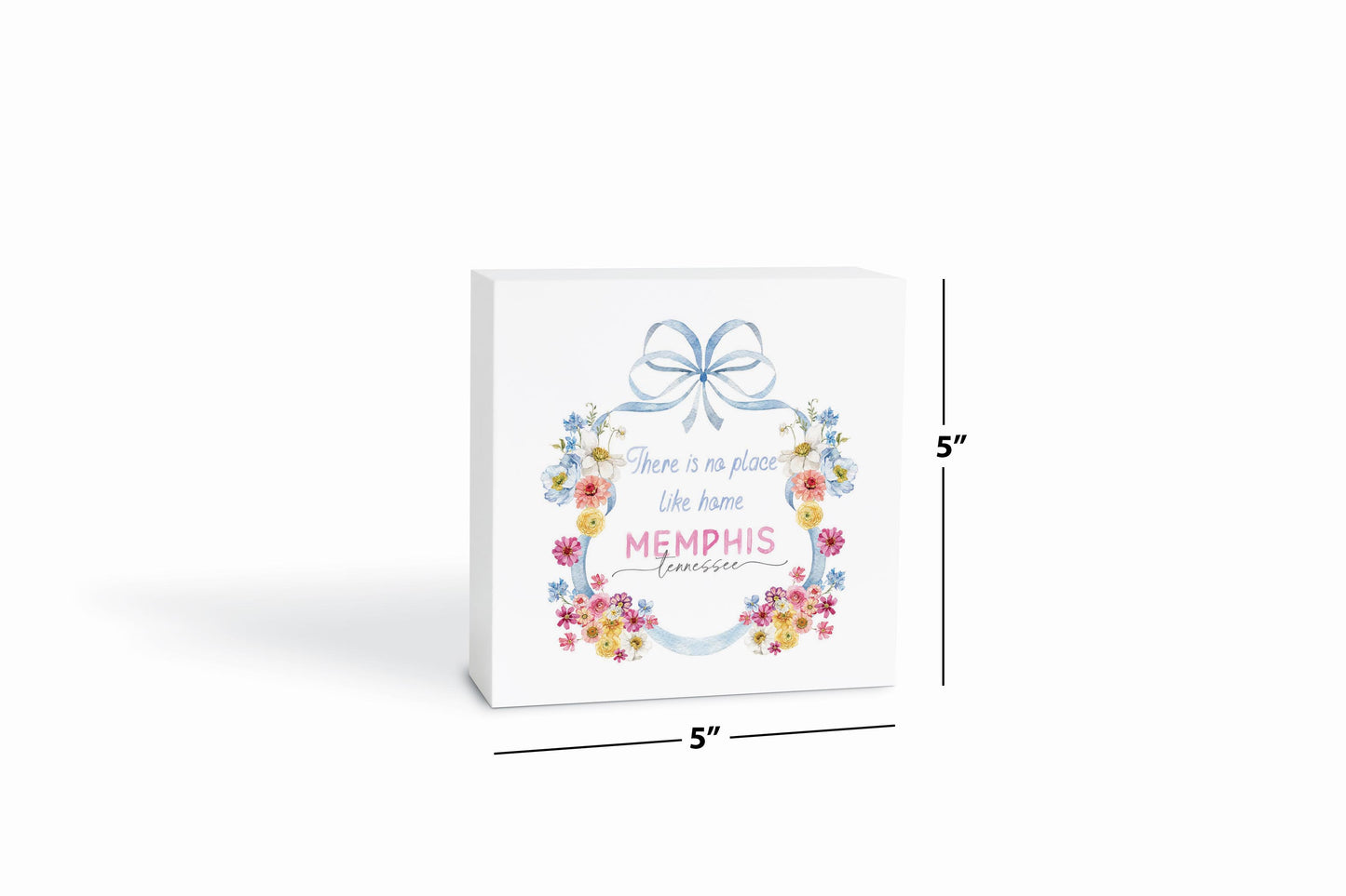 5x5 Wood Block-Love+Local Fantasy Garden -6