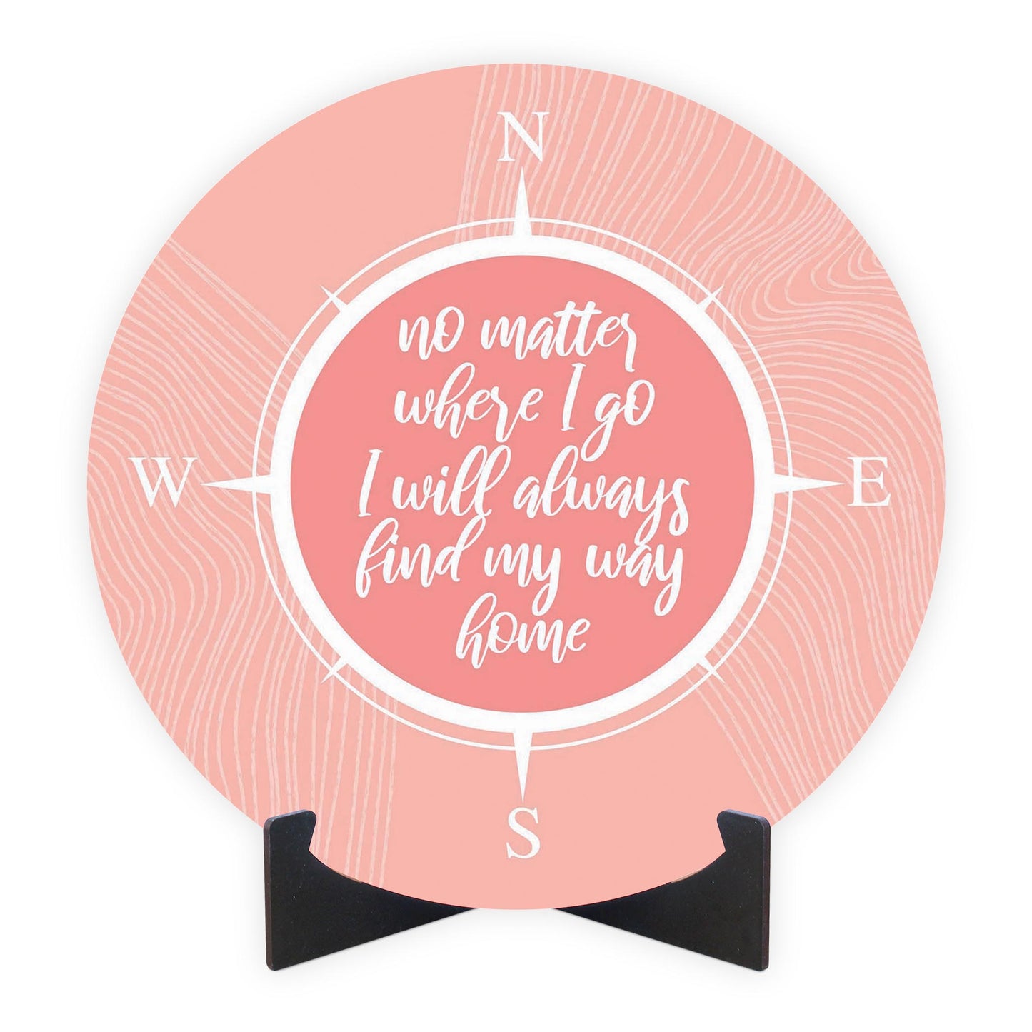 Boho Color Compass On Pink Quote | Wood Sign | Eaches | Min 1