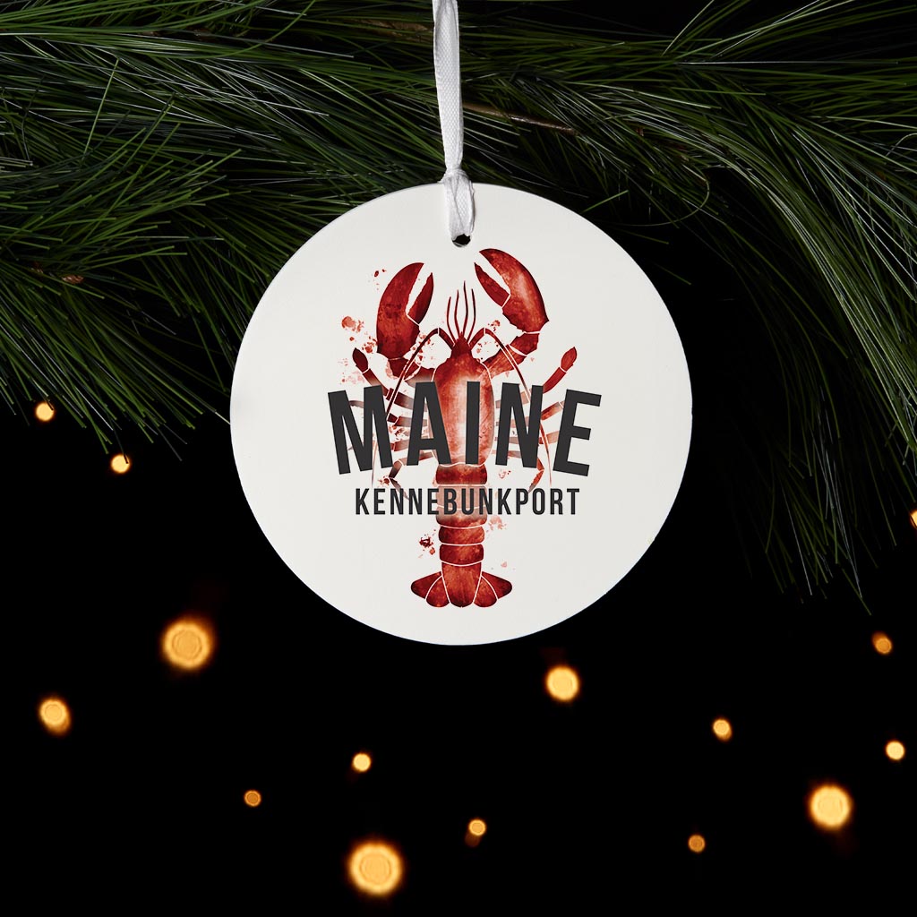 Kennebunkport Maine Lobster Red| Wood Ornament | Eaches | Min 6