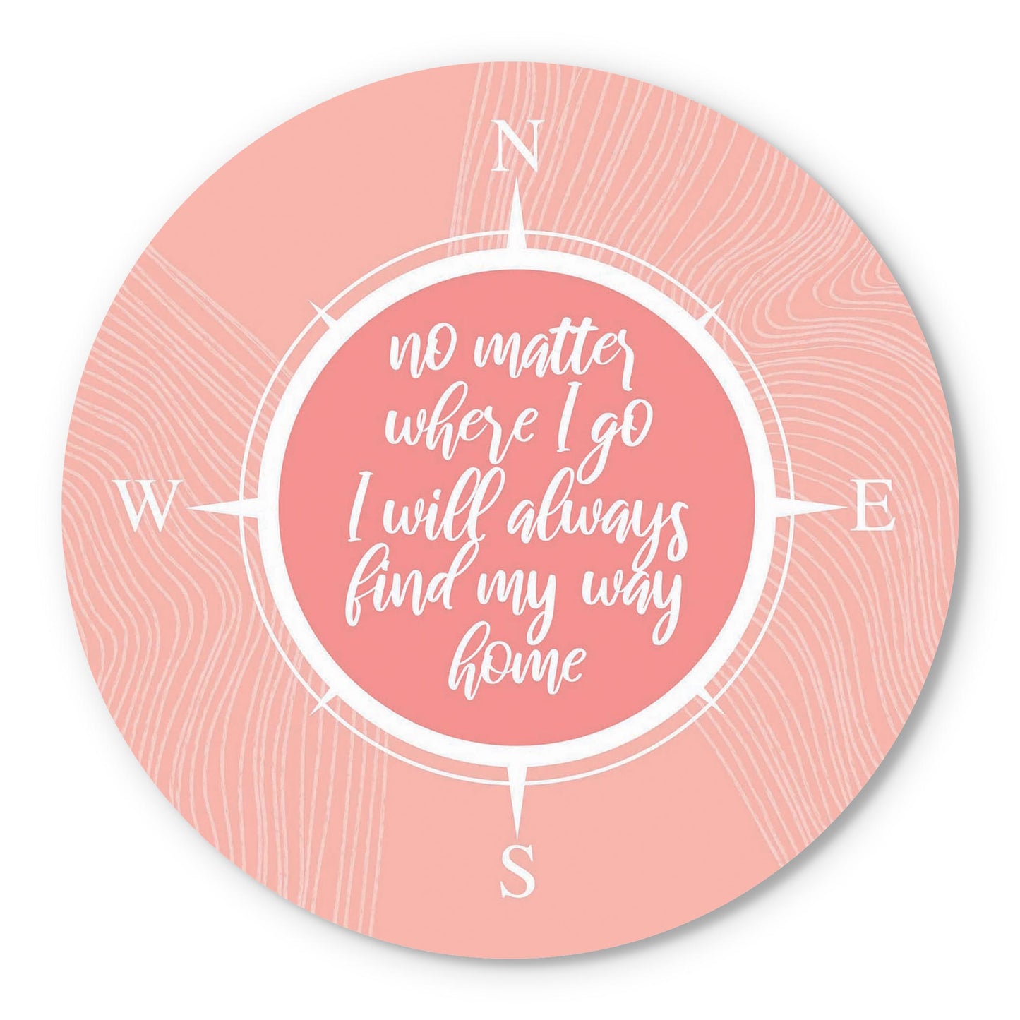 Boho Color Compass On Pink Quote | Wood Sign | Eaches | Min 1
