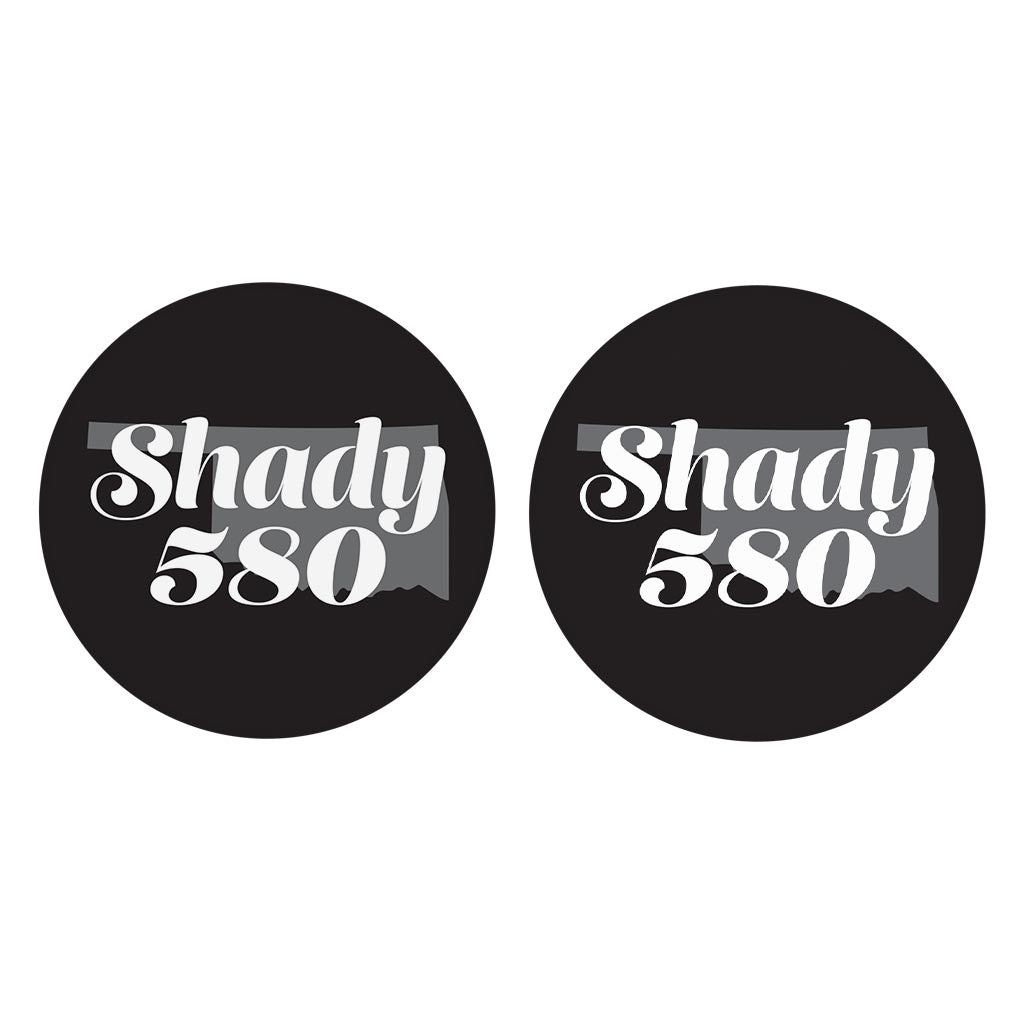 Minimalistic B&W Ardmore Ok Shady 580 Black| Absorbent Car Coasters | Set of 2 | Min 4