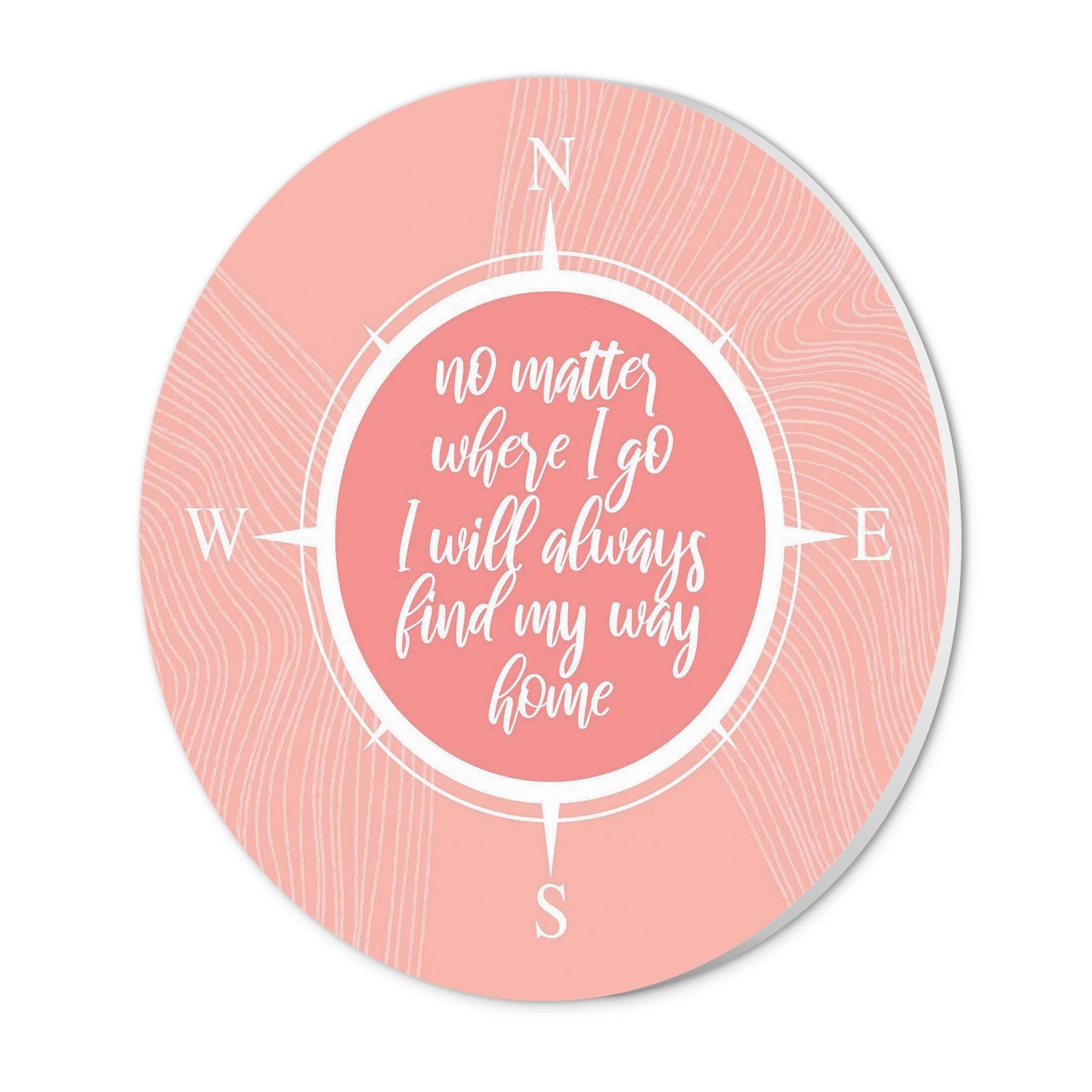 Boho Color Compass On Pink Quote | Wood Sign | Eaches | Min 1