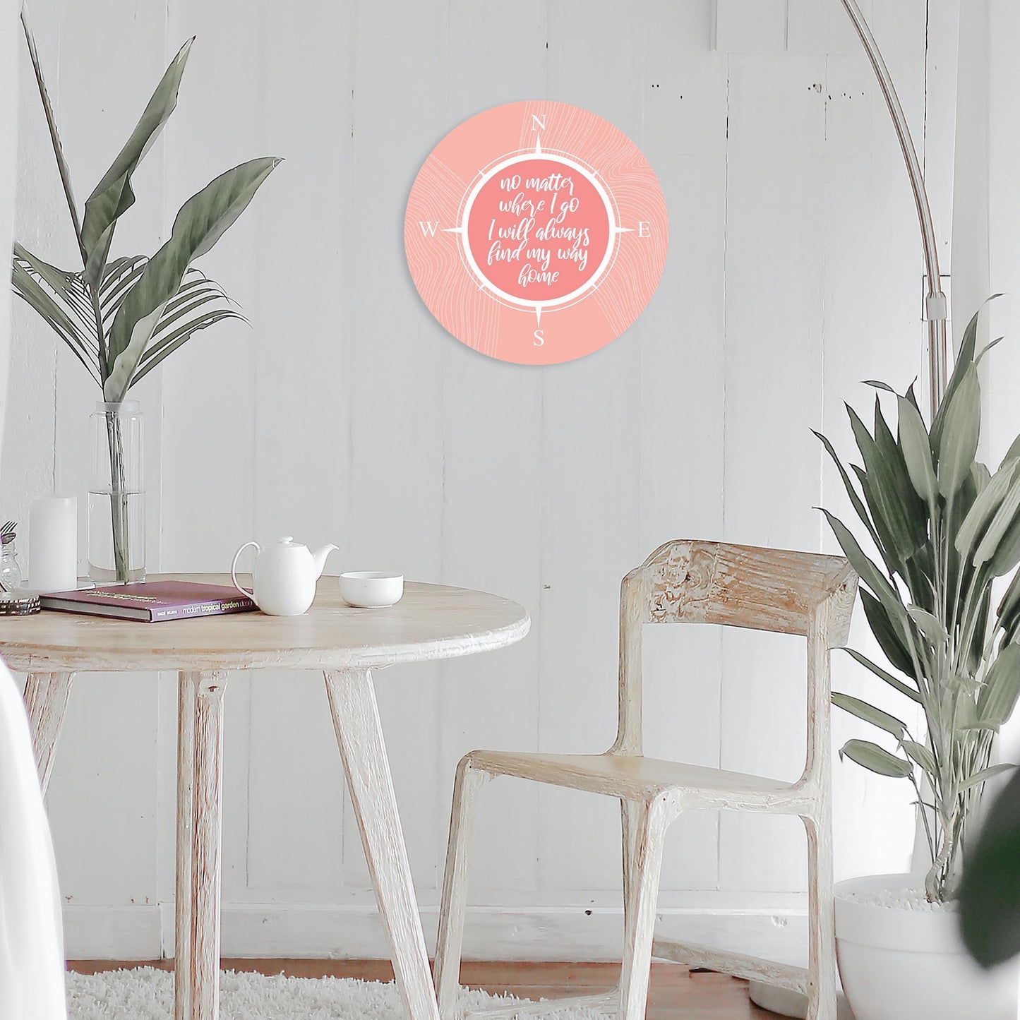 Boho Color Compass On Pink Quote | Wood Sign | Eaches | Min 1