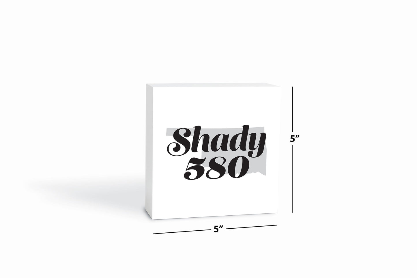 Minimalistic B&W Ardmore Ok Shady 580 White | Wood Block | Eaches | Min 4