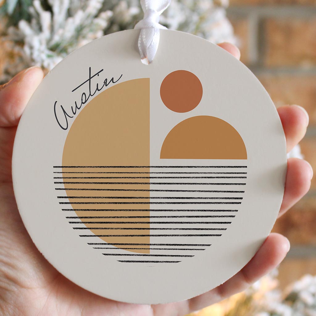 Vintage Groove Shapes Texas Austin | Wood Ornament | Eaches | Min 6