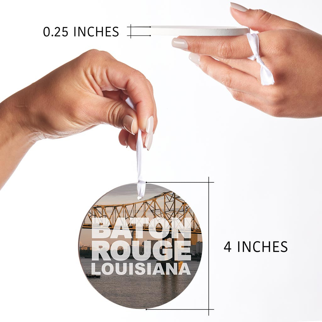 Baton Rouge Louisiana Photo | Wood Ornament | Eaches | Min 6
