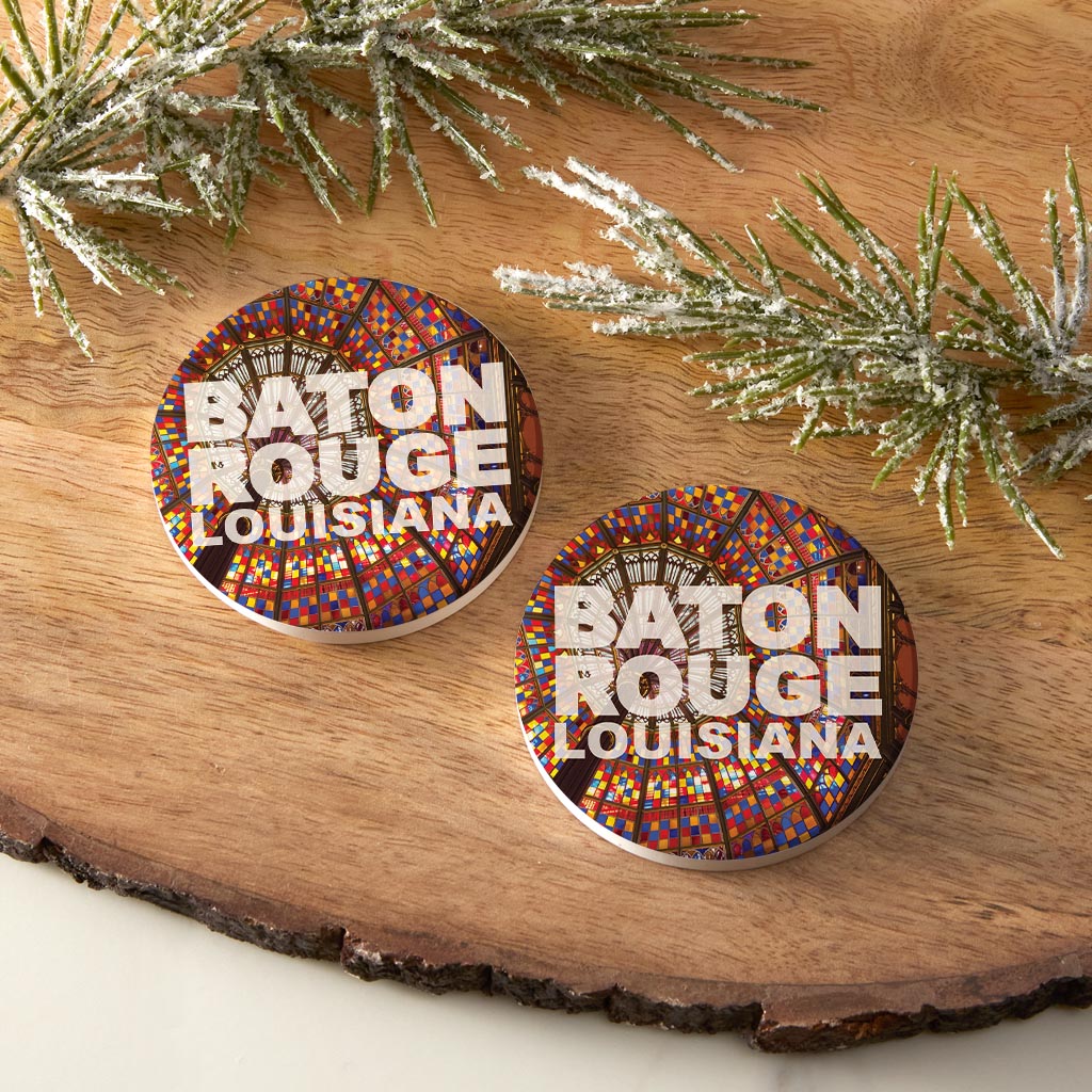 Baton Rouge Louisiana Photo | Absorbent Car Coasters | Set of 2 | Min 4