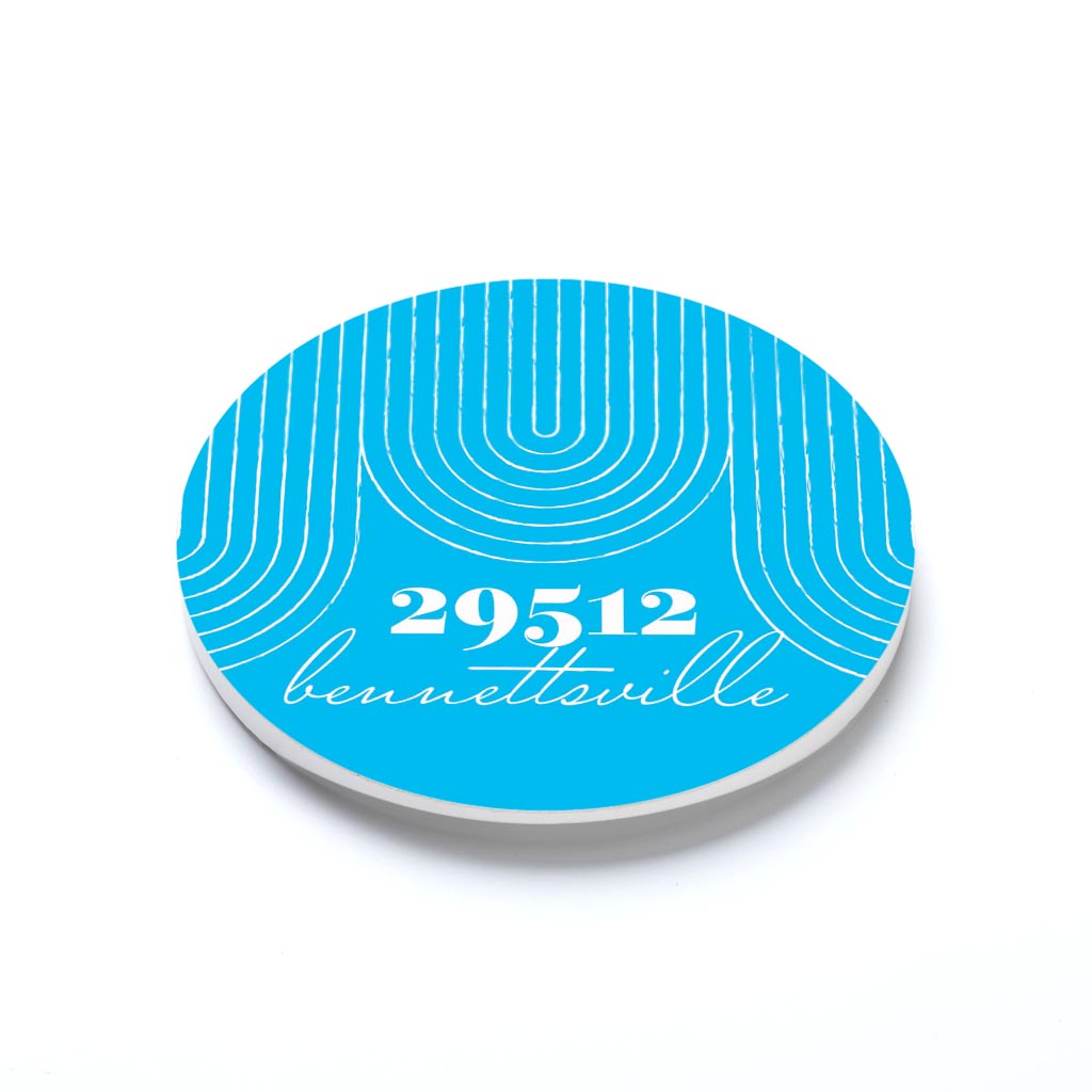 Bright Modern City Zip on Teal Bennettsville 29512 | 2.65x2.65