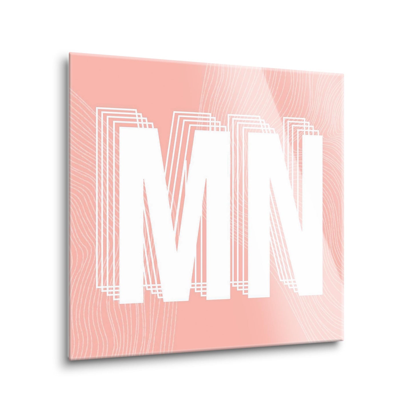 Boho Color Abbreviated On Pink Minnesota | Hi-Def Glass Art | Eaches | Min 1