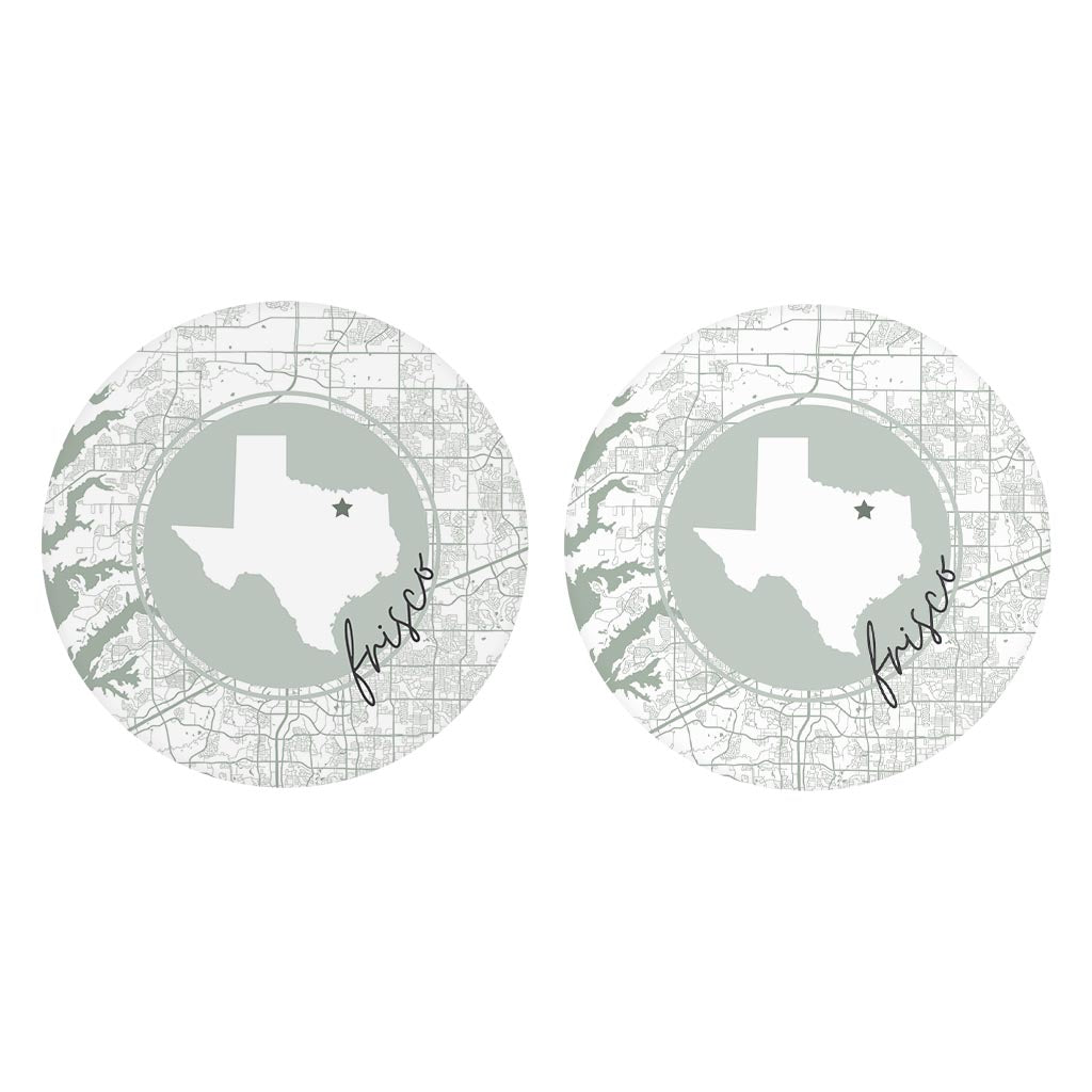Vintage Groove State Star Map Texas Frisco