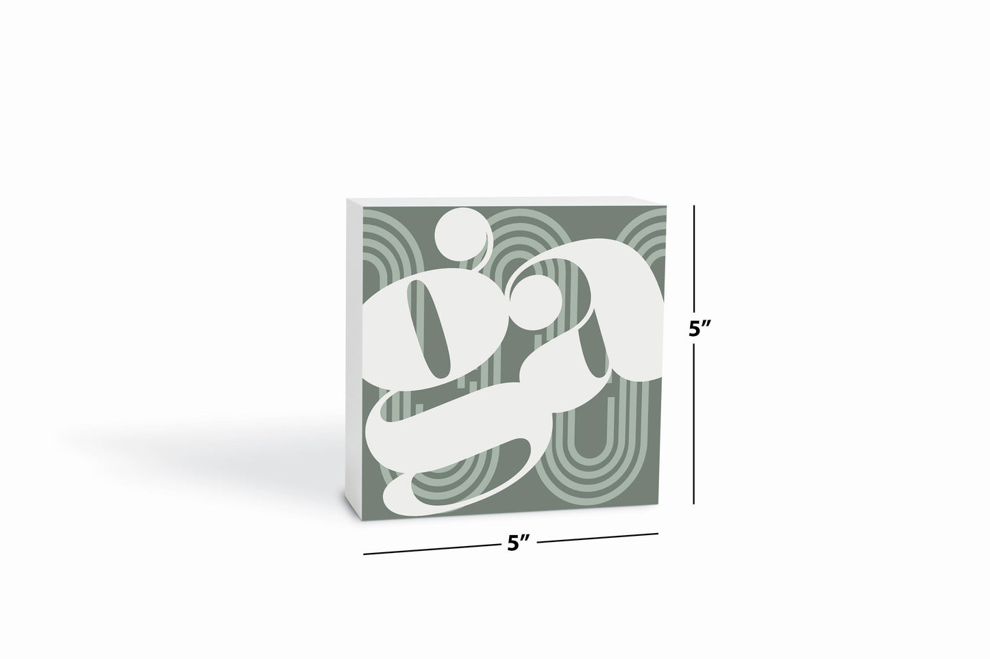 Vintage Groove Green Wave Lines Georgia Ga | Wood Block | Eaches | Min 4