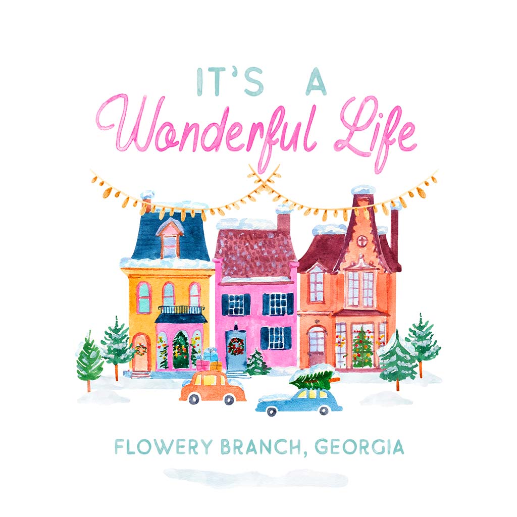 6" Round Ornament-It's A Wonderful Life Flowery Branch Georgia -1